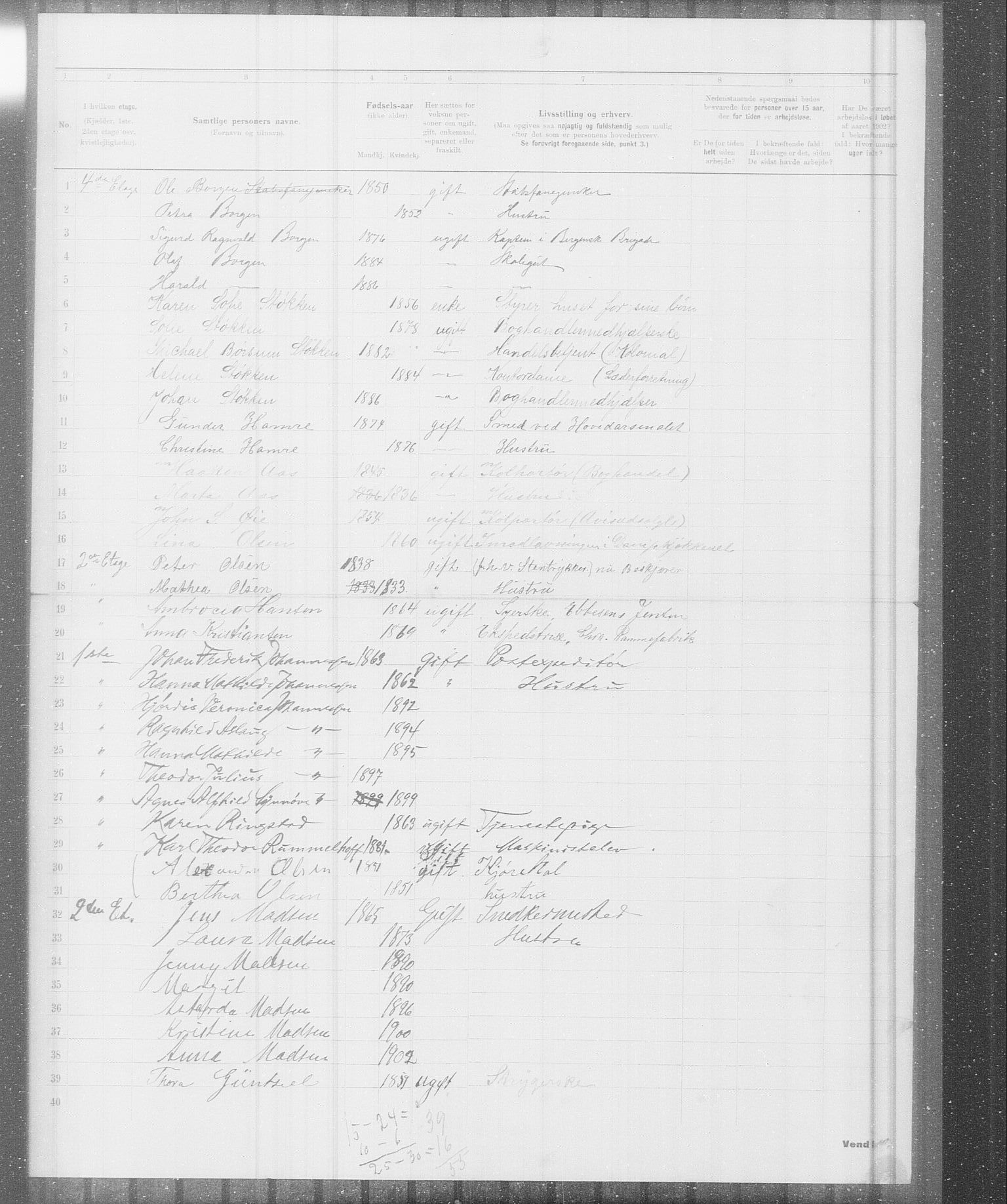 OBA, Municipal Census 1902 for Kristiania, 1902, p. 20436