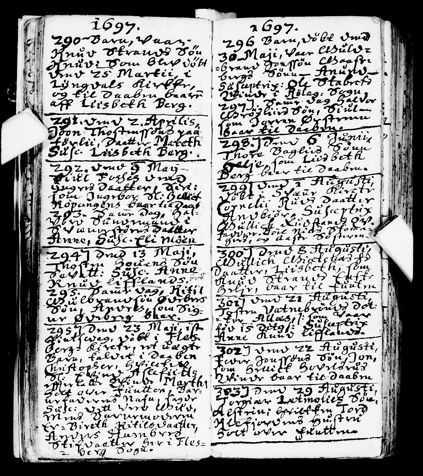 Flesberg kirkebøker, SAKO/A-18/F/Fa/L0001: Parish register (official) no. I 1, 1688-1725