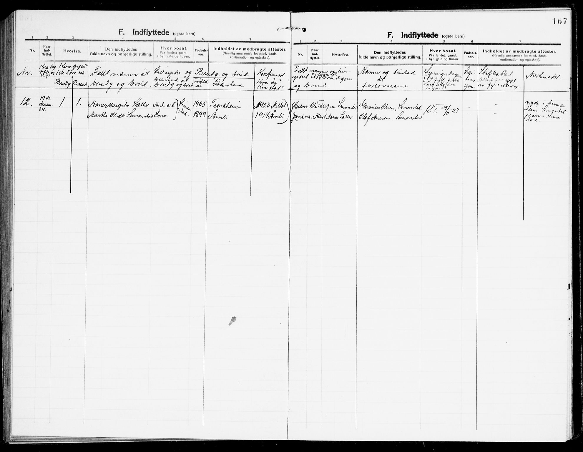 Åmli sokneprestkontor, AV/SAK-1111-0050/F/Fa/Fac/L0013: Parish register (official) no. A 13, 1914-1933, p. 167