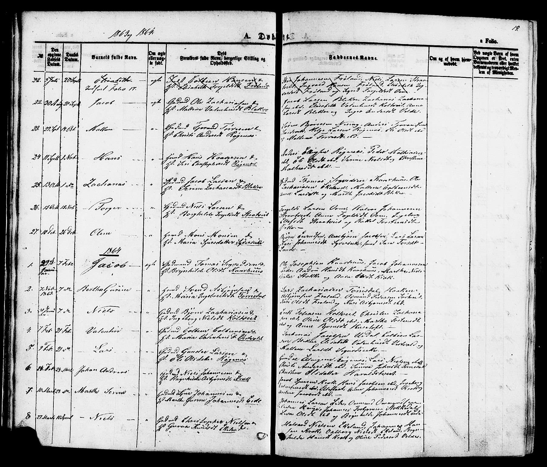 Skjold sokneprestkontor, AV/SAST-A-101847/H/Ha/Haa/L0007: Parish register (official) no. A 7, 1857-1882, p. 19