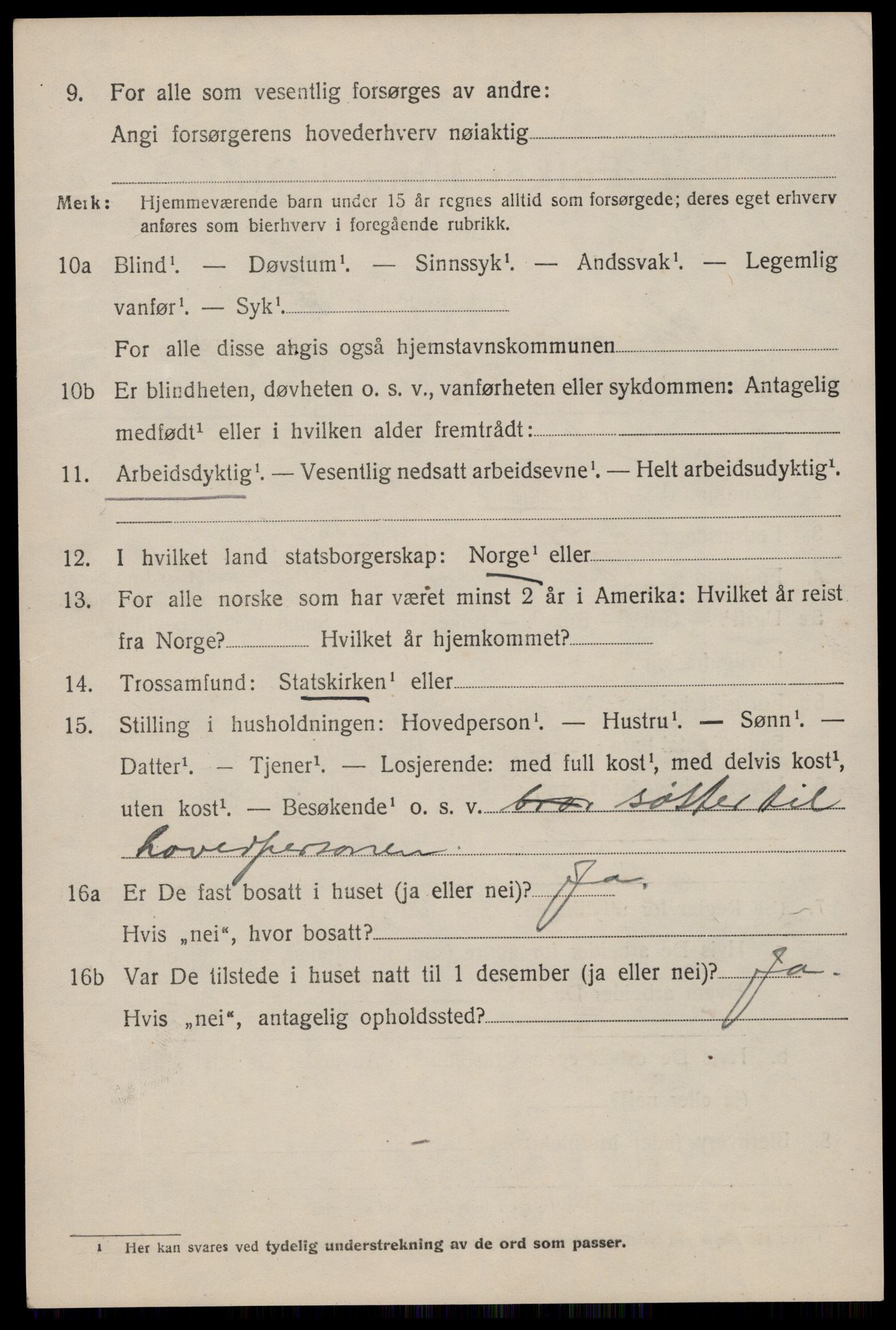 SAST, 1920 census for Helleland, 1920, p. 1570