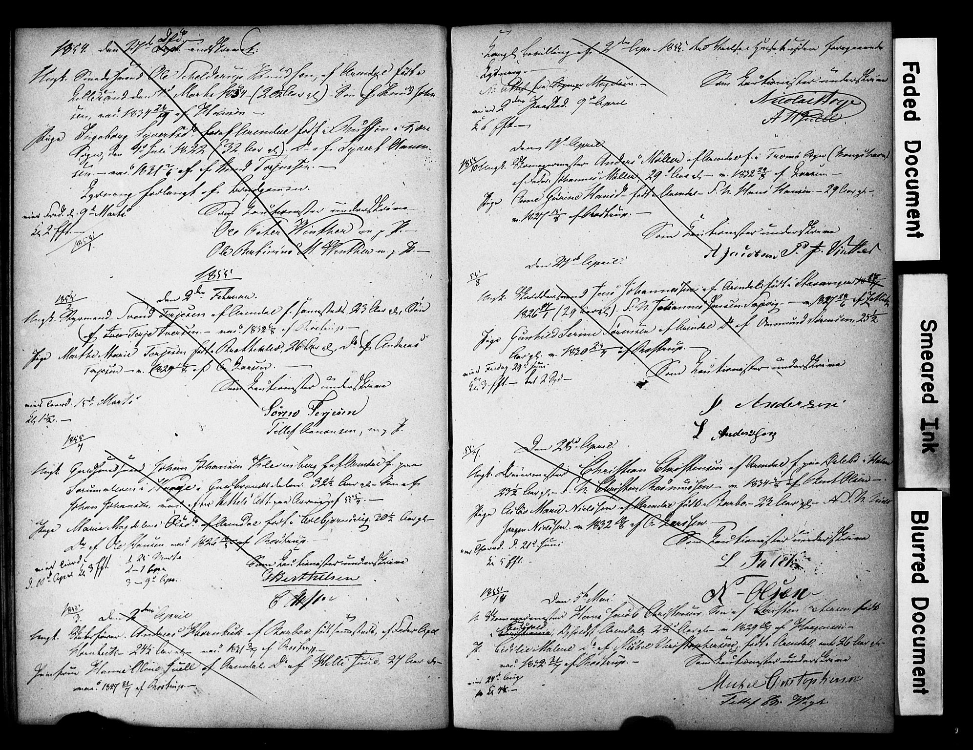 Arendal sokneprestkontor, Trefoldighet, SAK/1111-0040/F/Fe/L0002: Banns register no. A VI 2, 1847-1871