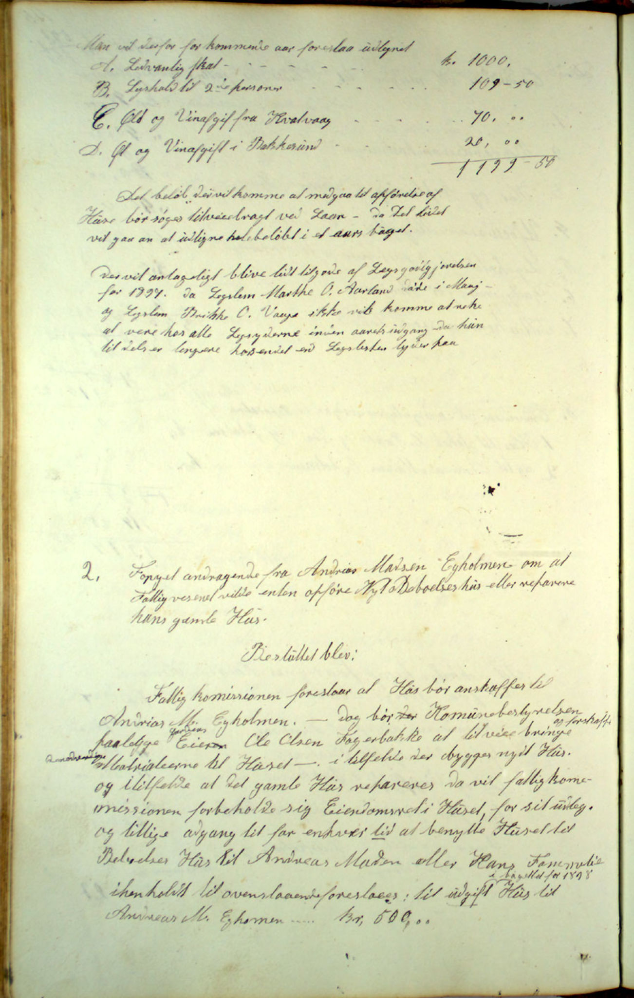 Austevoll kommune. Fattigstyret, IKAH/1244-311/A/Aa/L0001: Møtebok for Møgster fattigkommisjon og fattigstyre, 1846-1920, p. 115b