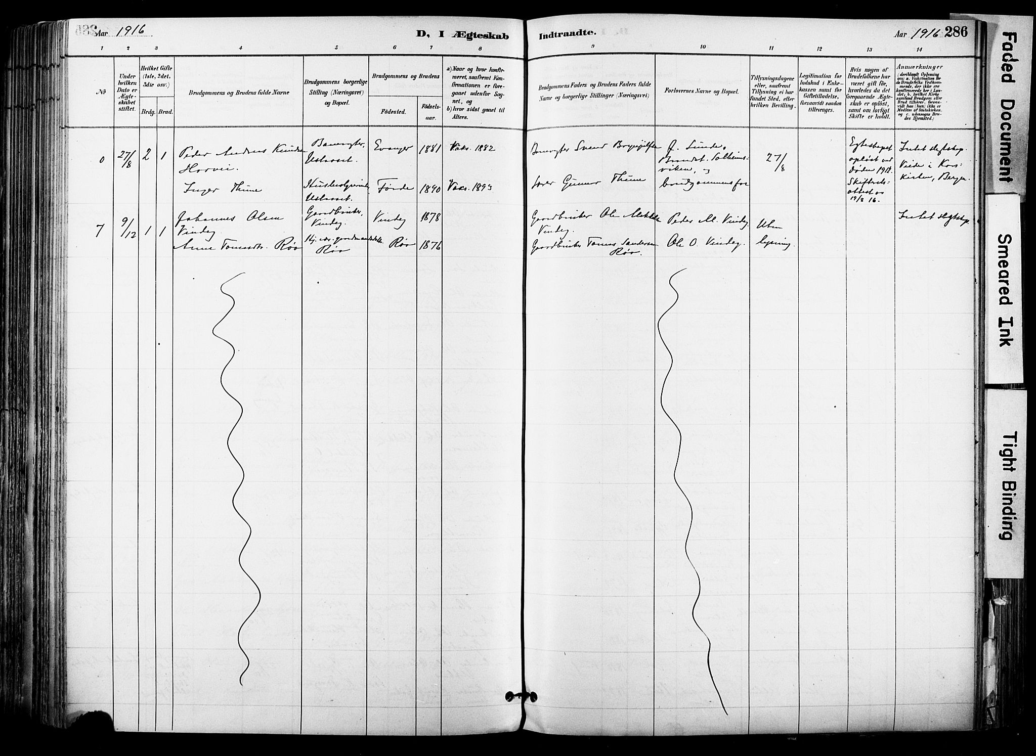 Hol kirkebøker, AV/SAKO-A-227/F/Fa/L0003: Parish register (official) no. I 3, 1887-1918, p. 286