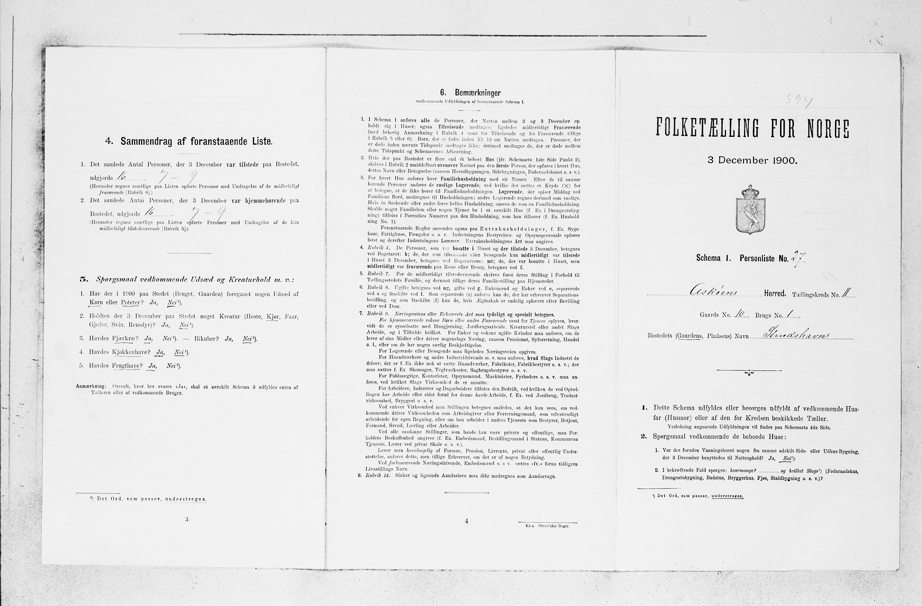 SAB, 1900 census for Askøy, 1900, p. 1526