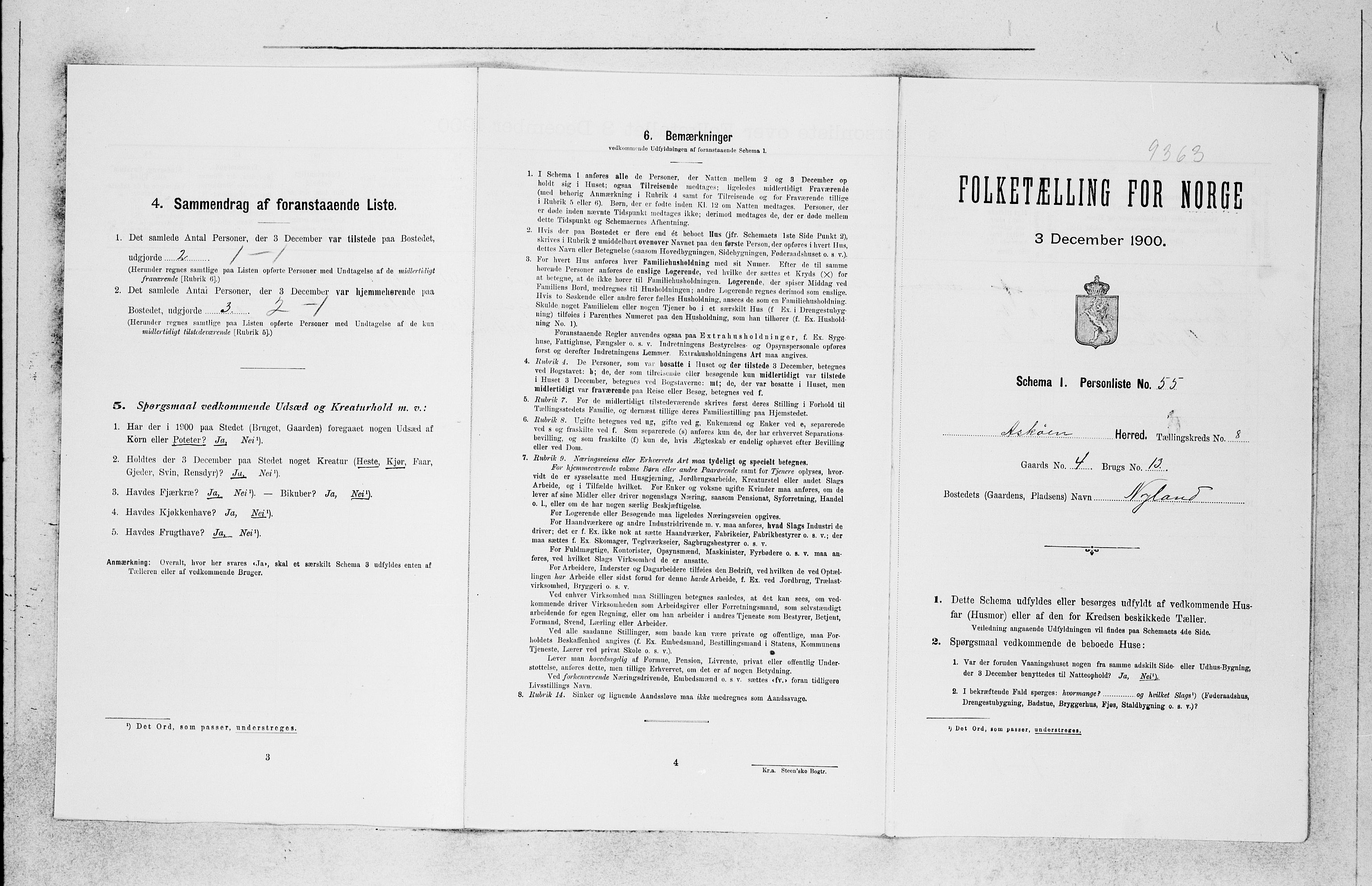 SAB, 1900 census for Askøy, 1900, p. 1149