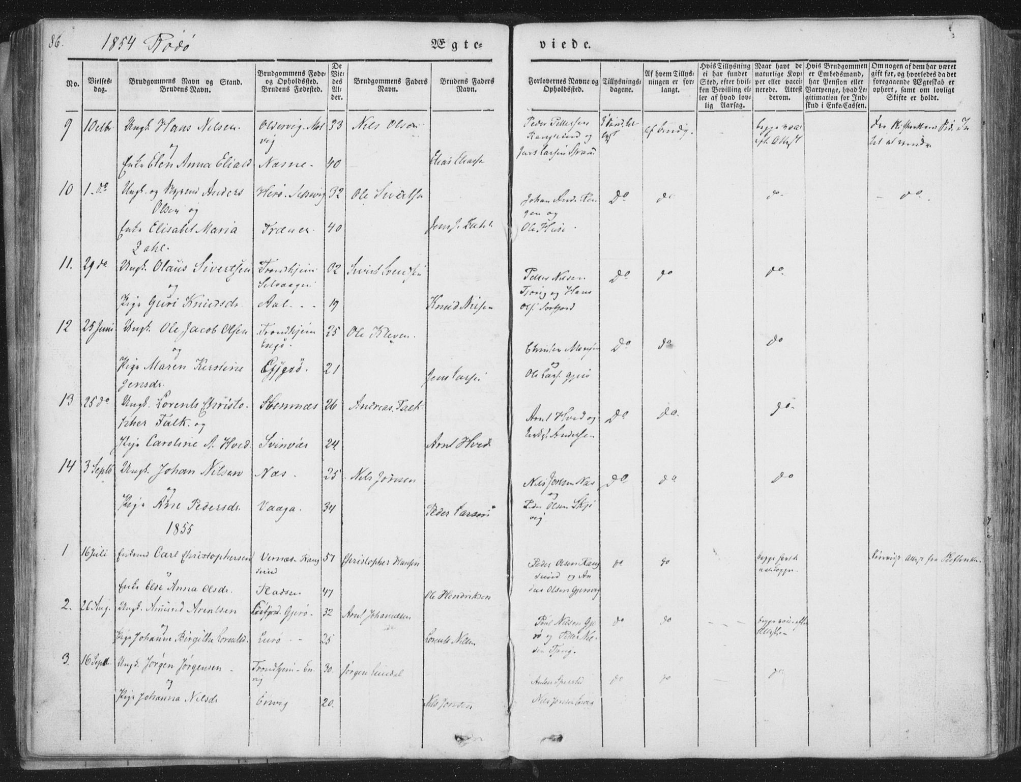 Ministerialprotokoller, klokkerbøker og fødselsregistre - Nordland, AV/SAT-A-1459/841/L0604: Parish register (official) no. 841A09 /1, 1845-1862, p. 86