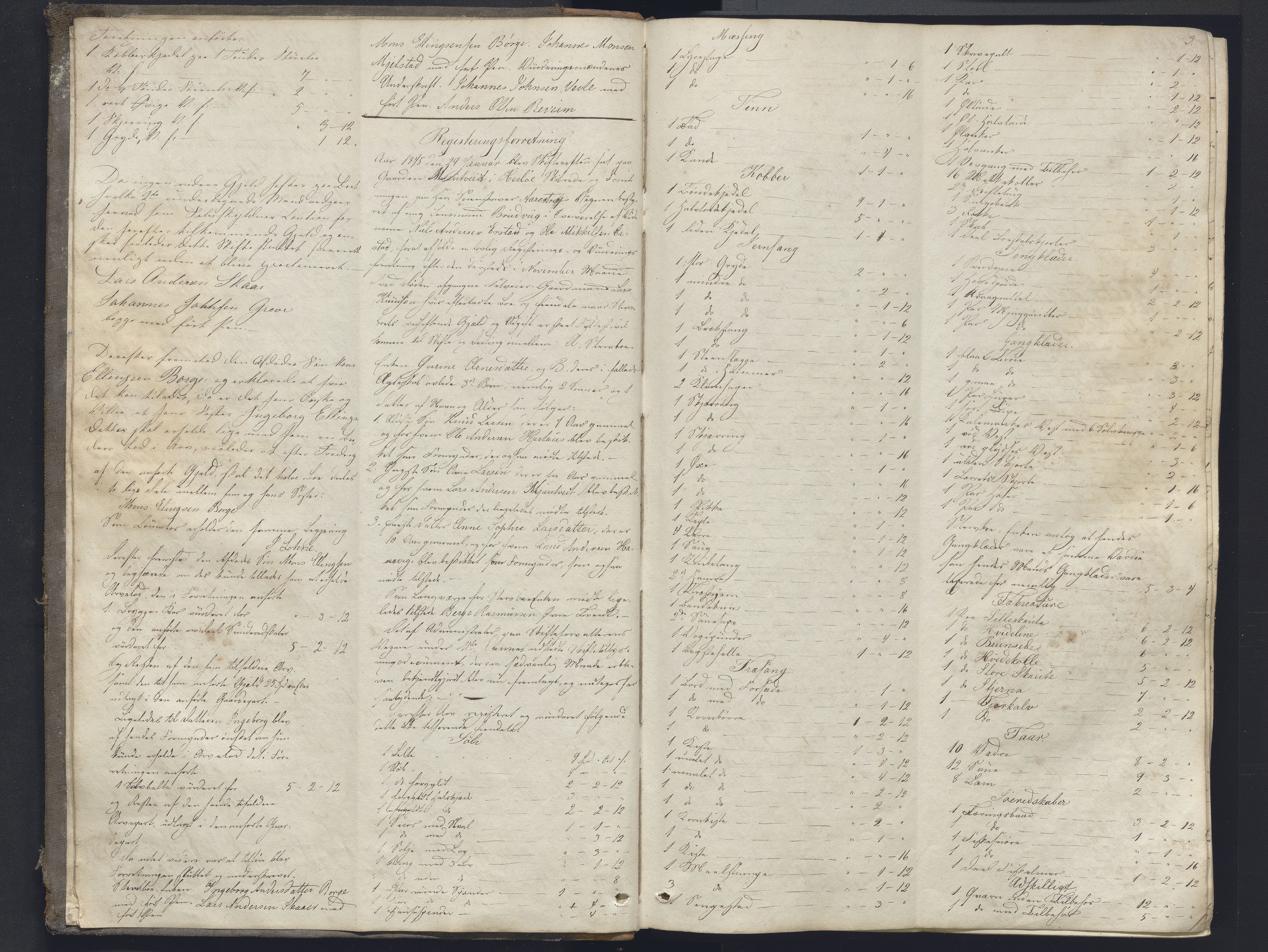 Nordhordland sorenskrivar, SAB/A-2901/1/H/Hb/L0002: Registreringsprotokollar, 1845-1846, p. 3