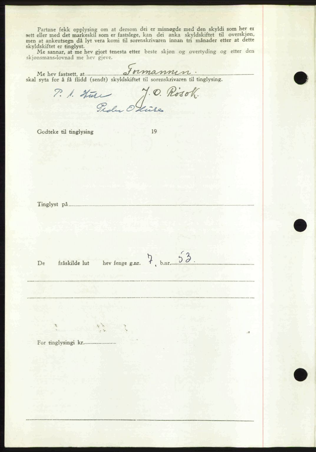 Romsdal sorenskriveri, AV/SAT-A-4149/1/2/2C: Mortgage book no. A30, 1949-1949, Diary no: : 2574/1949