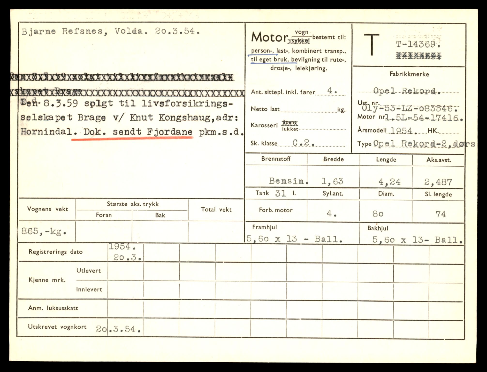 Møre og Romsdal vegkontor - Ålesund trafikkstasjon, AV/SAT-A-4099/F/Fe/L0045: Registreringskort for kjøretøy T 14320 - T 14444, 1927-1998, p. 1355