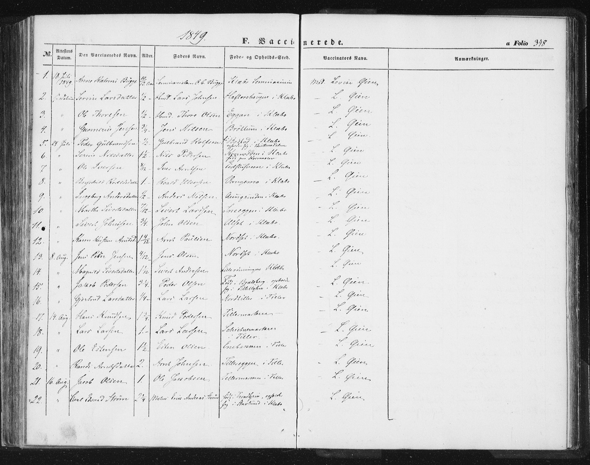 Ministerialprotokoller, klokkerbøker og fødselsregistre - Sør-Trøndelag, SAT/A-1456/618/L0441: Parish register (official) no. 618A05, 1843-1862, p. 348