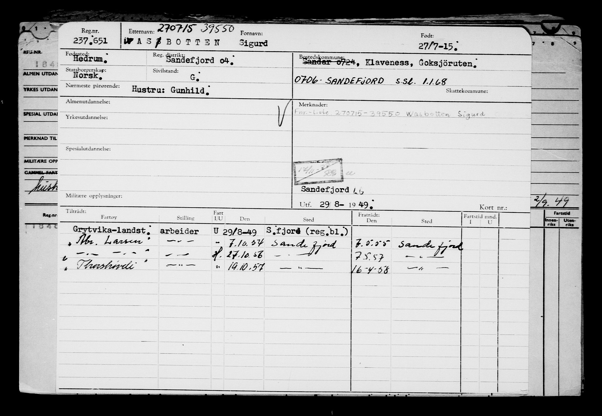 Direktoratet for sjømenn, AV/RA-S-3545/G/Gb/L0131: Hovedkort, 1915, p. 507