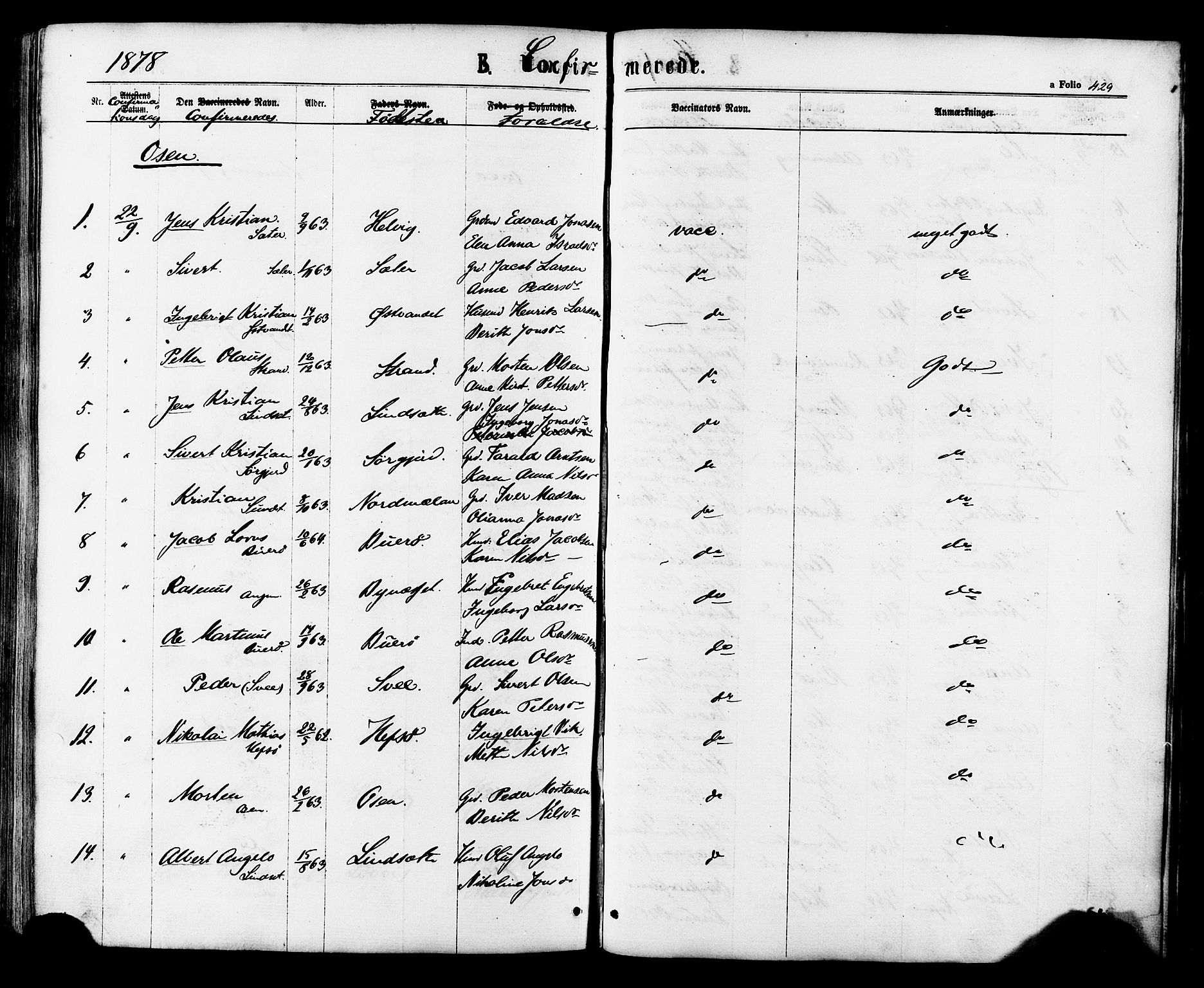 Ministerialprotokoller, klokkerbøker og fødselsregistre - Sør-Trøndelag, SAT/A-1456/657/L0706: Parish register (official) no. 657A07, 1867-1878, p. 429