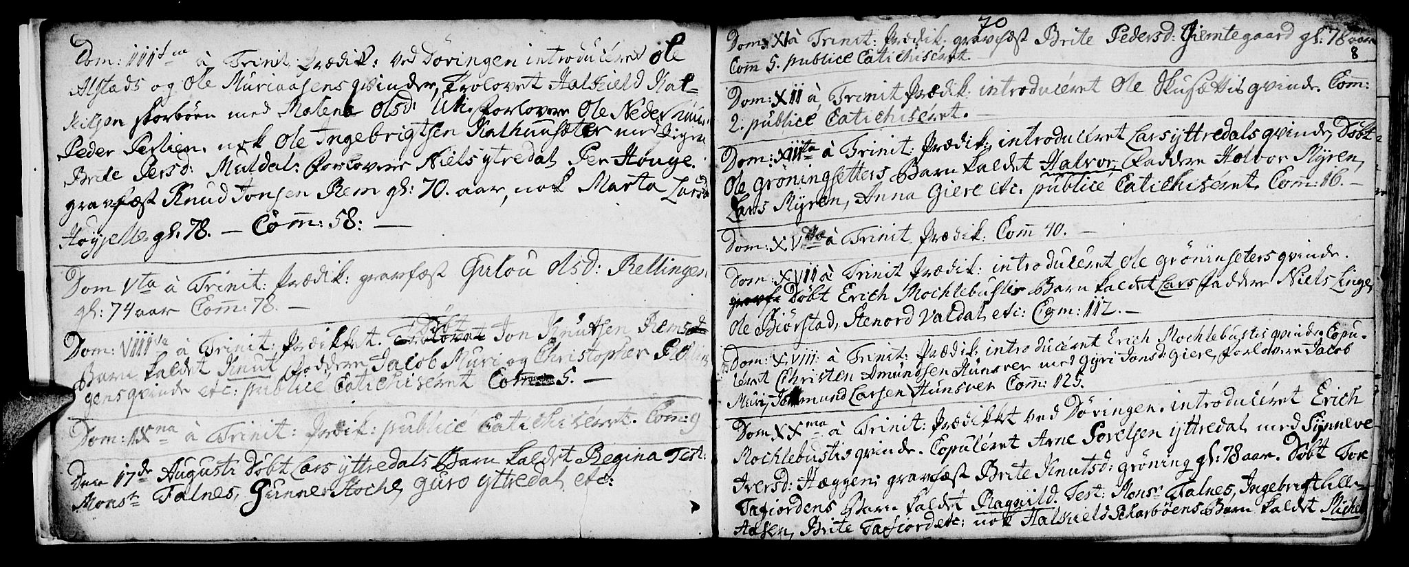 Ministerialprotokoller, klokkerbøker og fødselsregistre - Møre og Romsdal, AV/SAT-A-1454/519/L0244: Parish register (official) no. 519A03, 1769-1773, p. 8