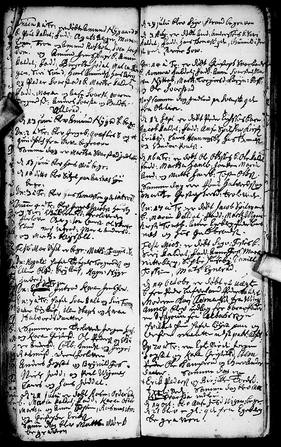 Aurskog prestekontor Kirkebøker, SAO/A-10304a/F/Fa/L0001: Parish register (official) no. I 1, 1707-1735, p. 38-39