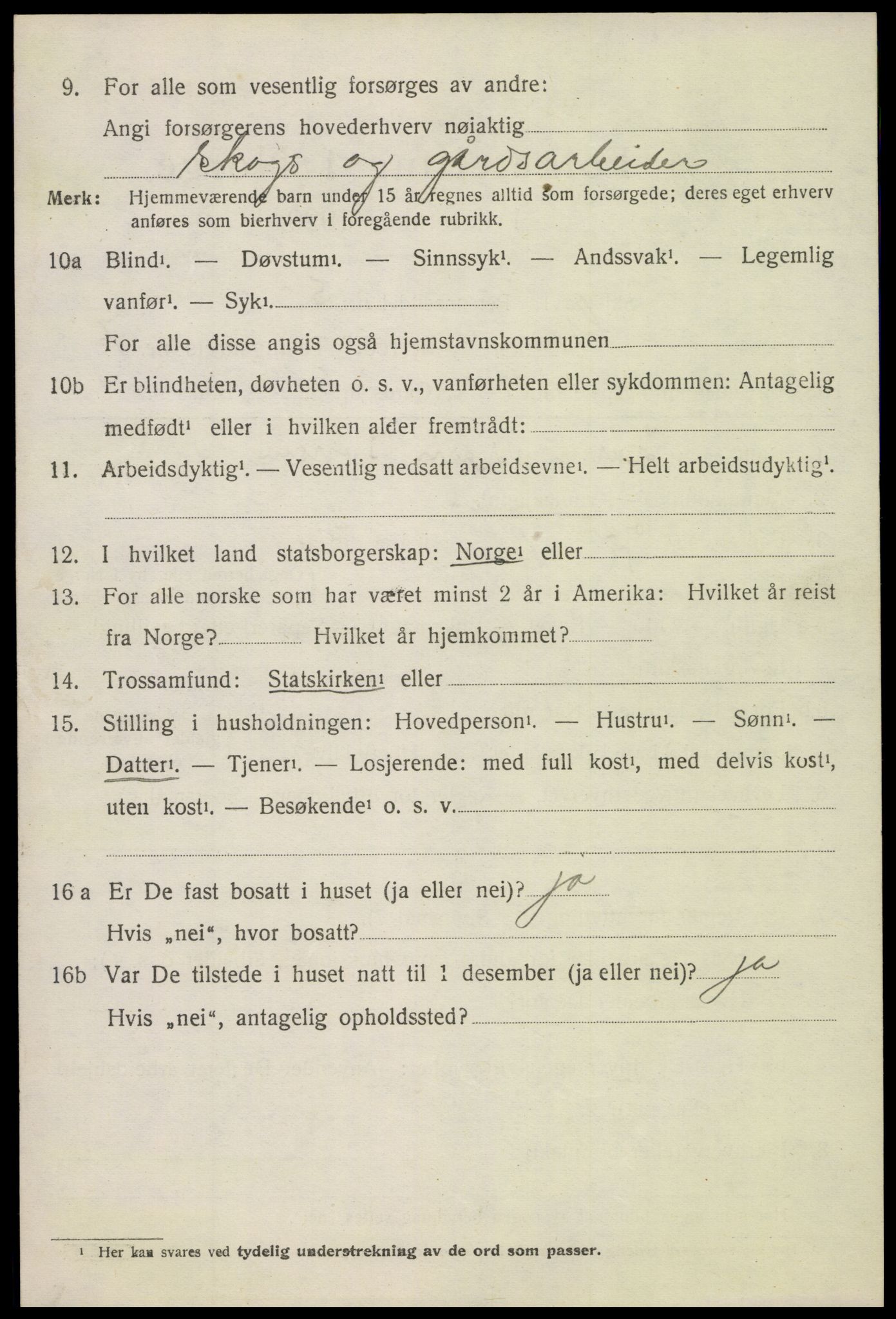 SAH, 1920 census for Gran, 1920, p. 10477