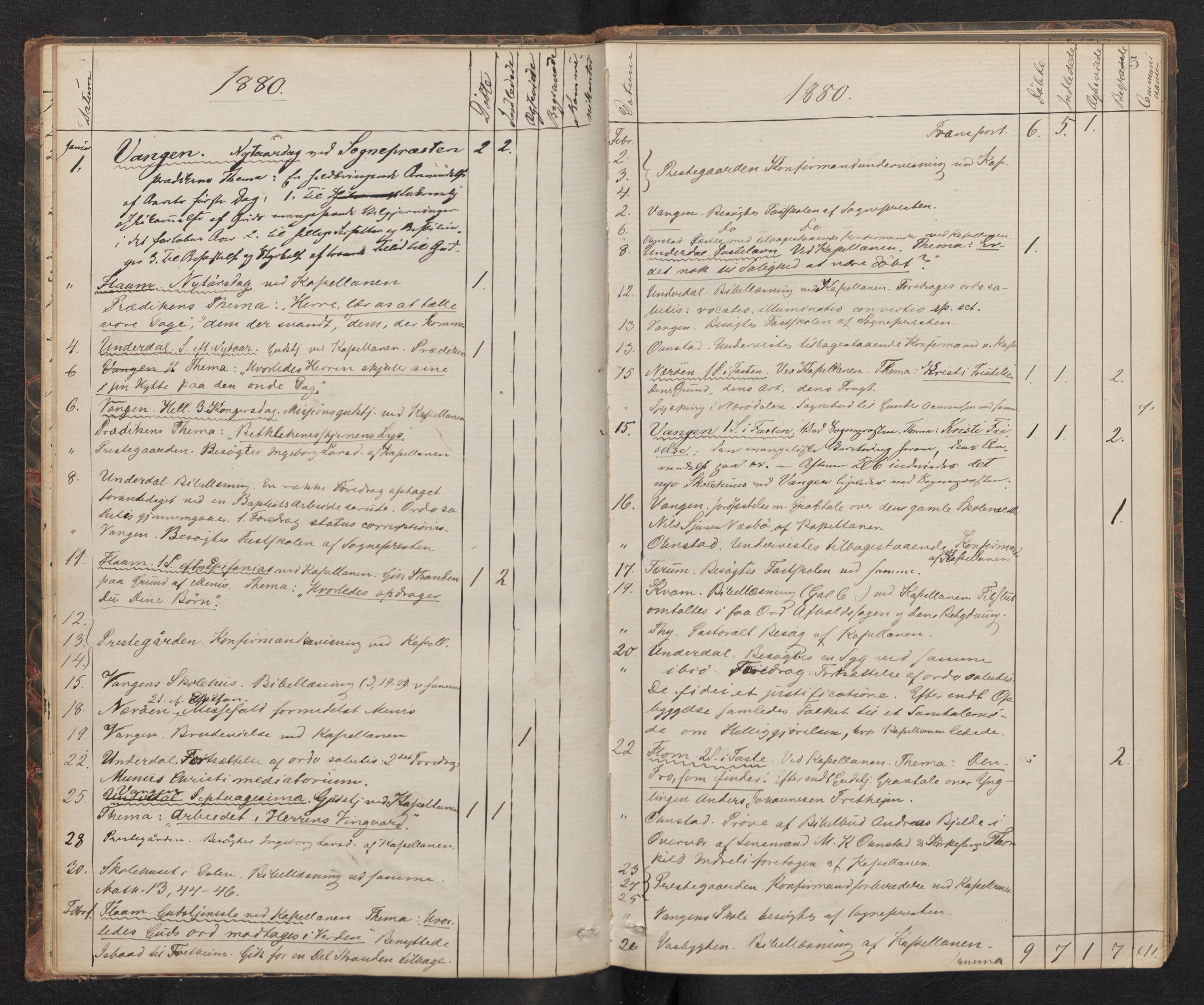 Aurland sokneprestembete, SAB/A-99937/H/Ha/Haf: Diary records no. F 1, 1877-1890, p. 14b-15a