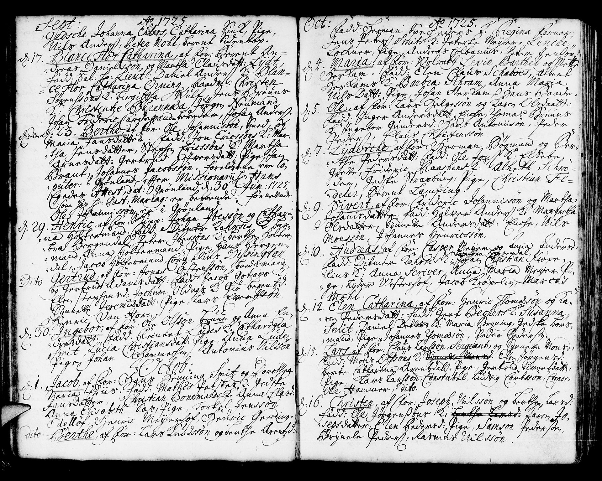 Korskirken sokneprestembete, AV/SAB-A-76101/H/Haa/L0004: Parish register (official) no. A 4, 1720-1750, p. 57