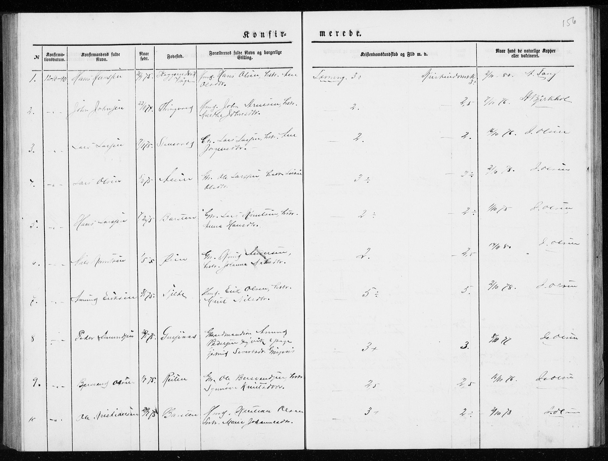 Ministerialprotokoller, klokkerbøker og fødselsregistre - Møre og Romsdal, SAT/A-1454/551/L0631: Parish register (copy) no. 551C03, 1886-1894, p. 156
