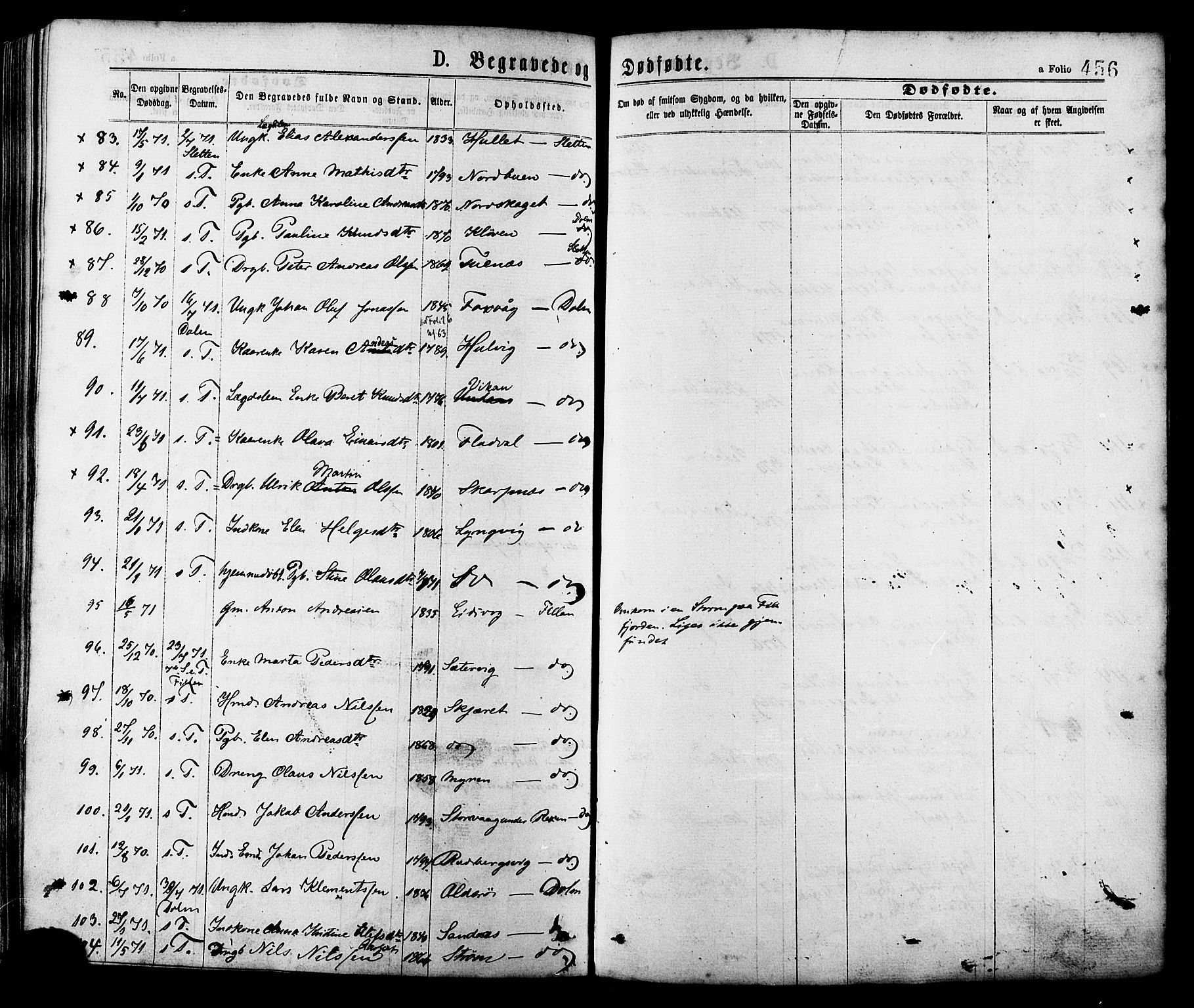 Ministerialprotokoller, klokkerbøker og fødselsregistre - Sør-Trøndelag, AV/SAT-A-1456/634/L0532: Parish register (official) no. 634A08, 1871-1881, p. 456