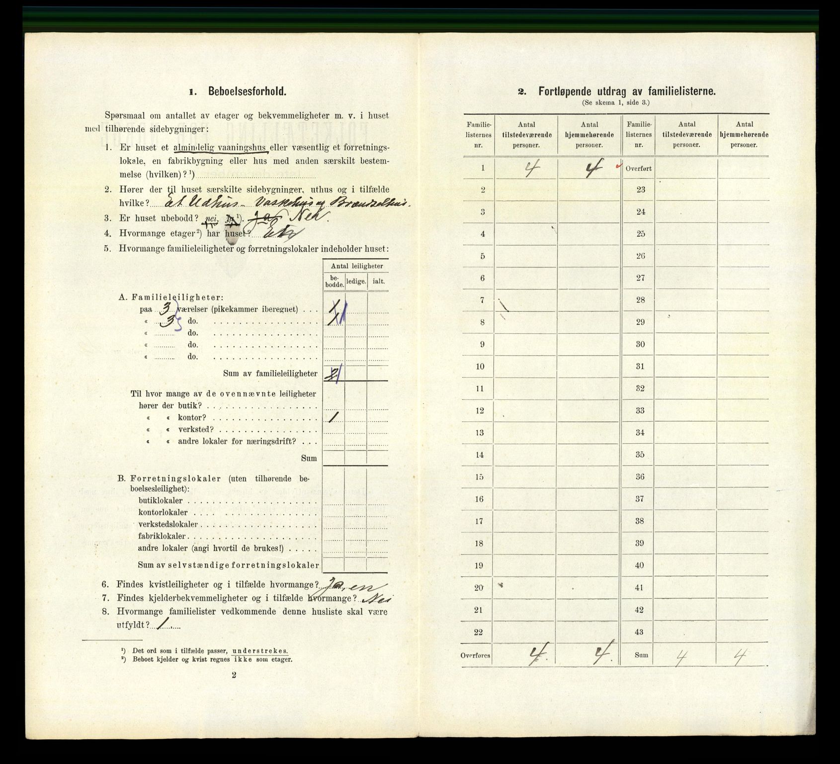 RA, 1910 census for Sandnes, 1910, p. 1287