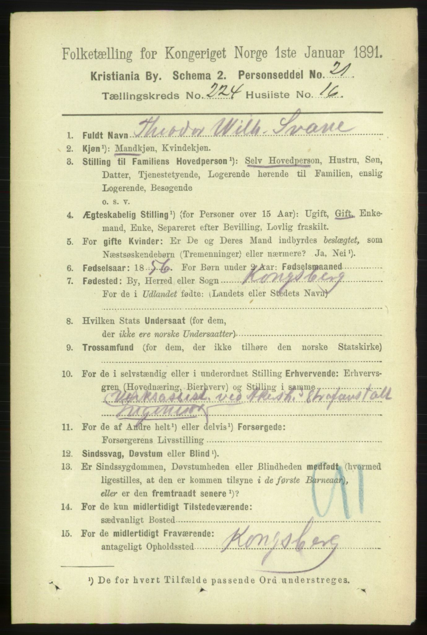 RA, 1891 census for 0301 Kristiania, 1891, p. 135990