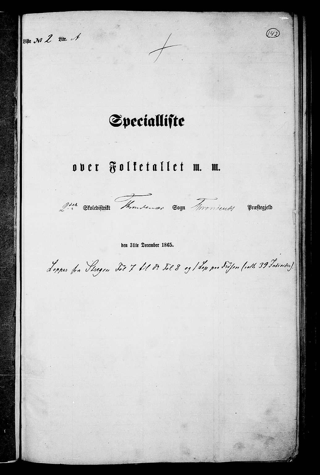RA, 1865 census for Trondenes, 1865, p. 31