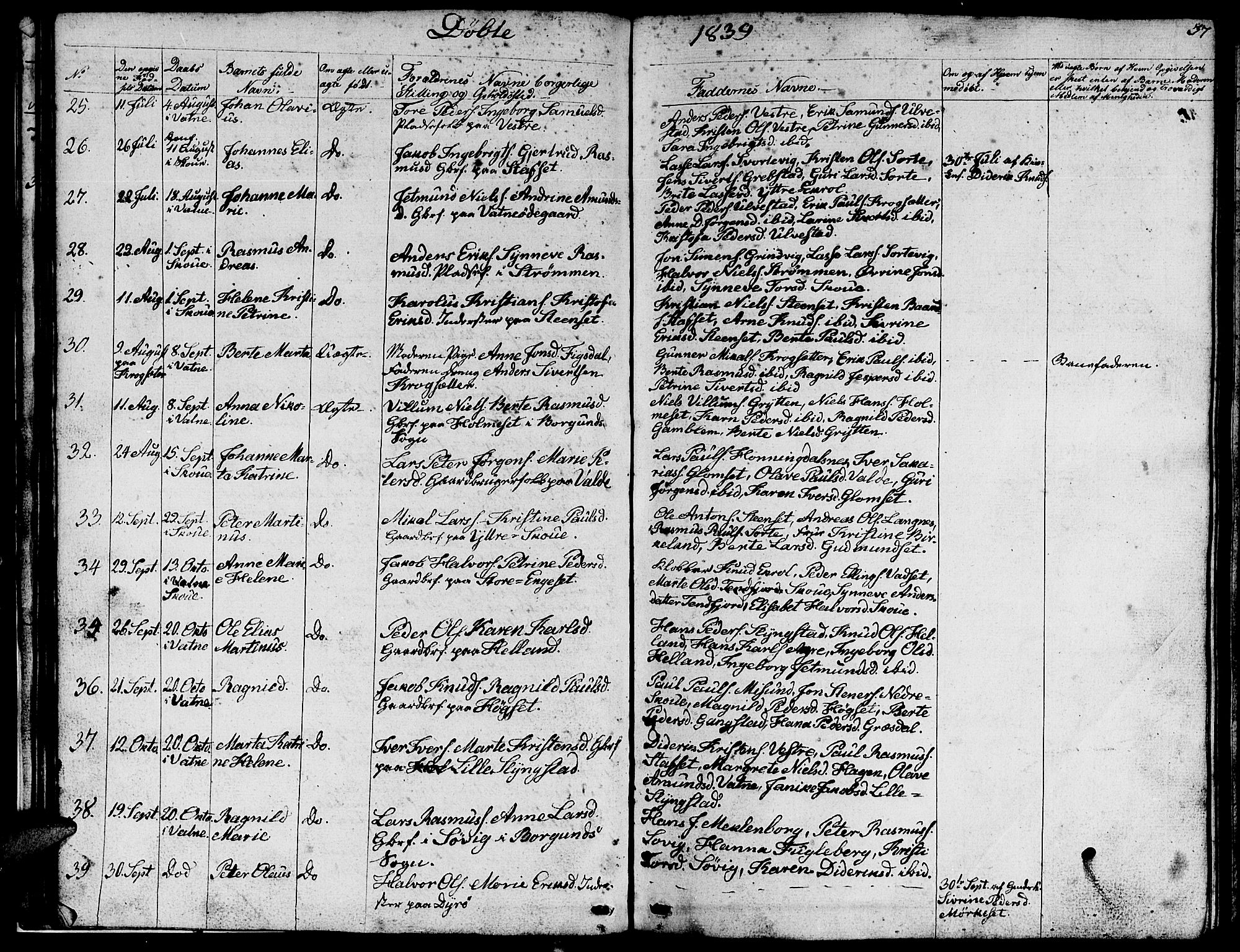 Ministerialprotokoller, klokkerbøker og fødselsregistre - Møre og Romsdal, AV/SAT-A-1454/524/L0361: Parish register (copy) no. 524C02, 1831-1840, p. 37