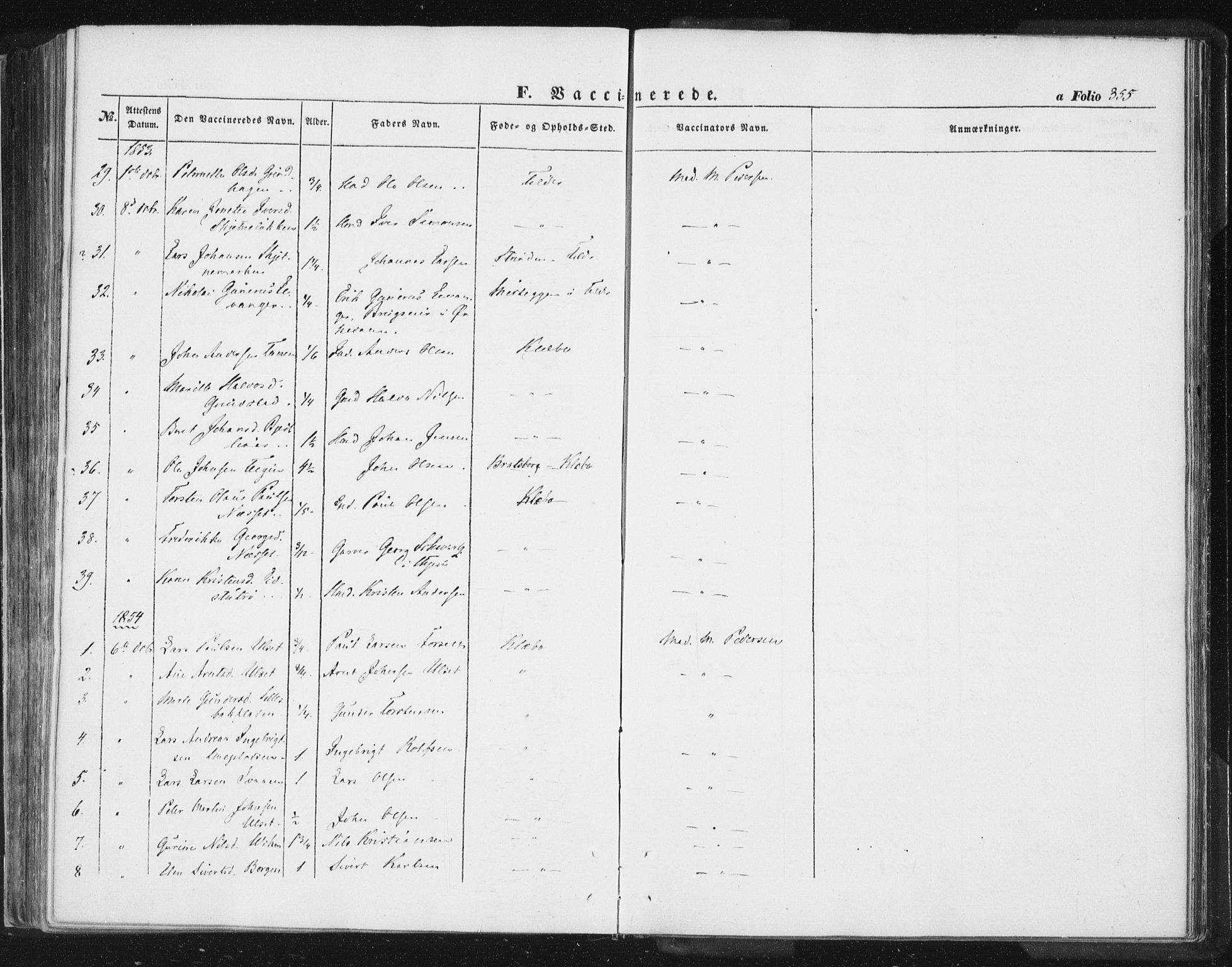 Ministerialprotokoller, klokkerbøker og fødselsregistre - Sør-Trøndelag, SAT/A-1456/618/L0441: Parish register (official) no. 618A05, 1843-1862, p. 355