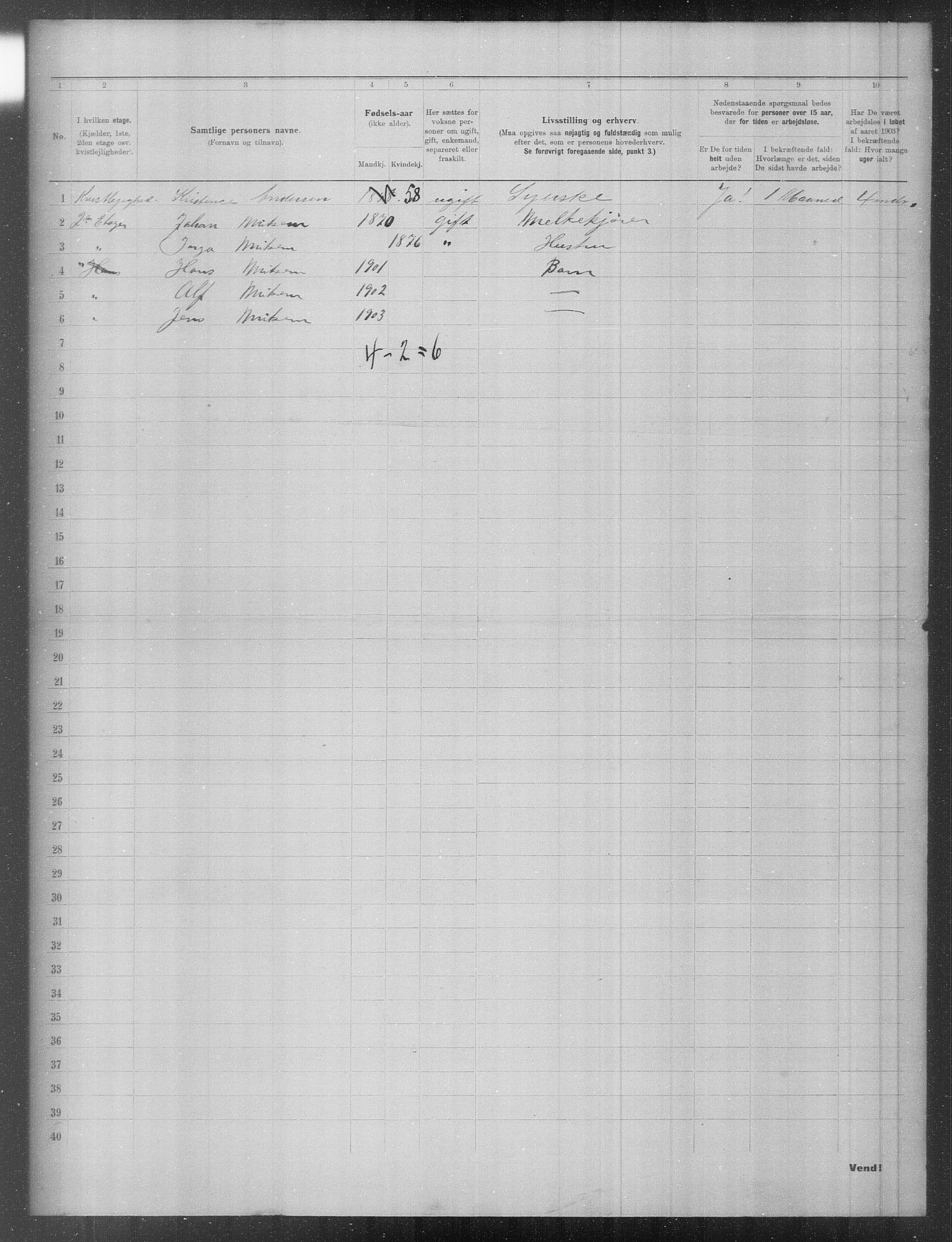 OBA, Municipal Census 1903 for Kristiania, 1903, p. 11305