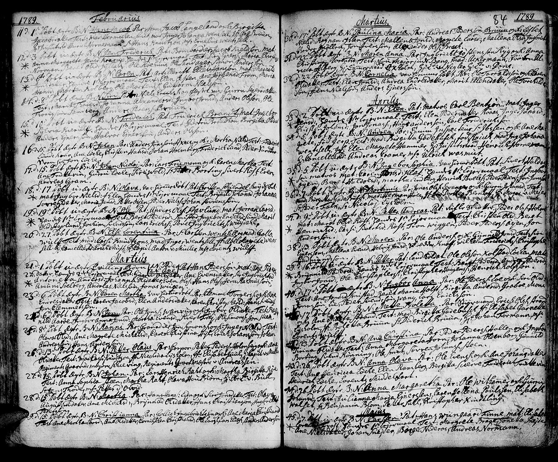 Ministerialprotokoller, klokkerbøker og fødselsregistre - Sør-Trøndelag, SAT/A-1456/601/L0039: Parish register (official) no. 601A07, 1770-1819, p. 84