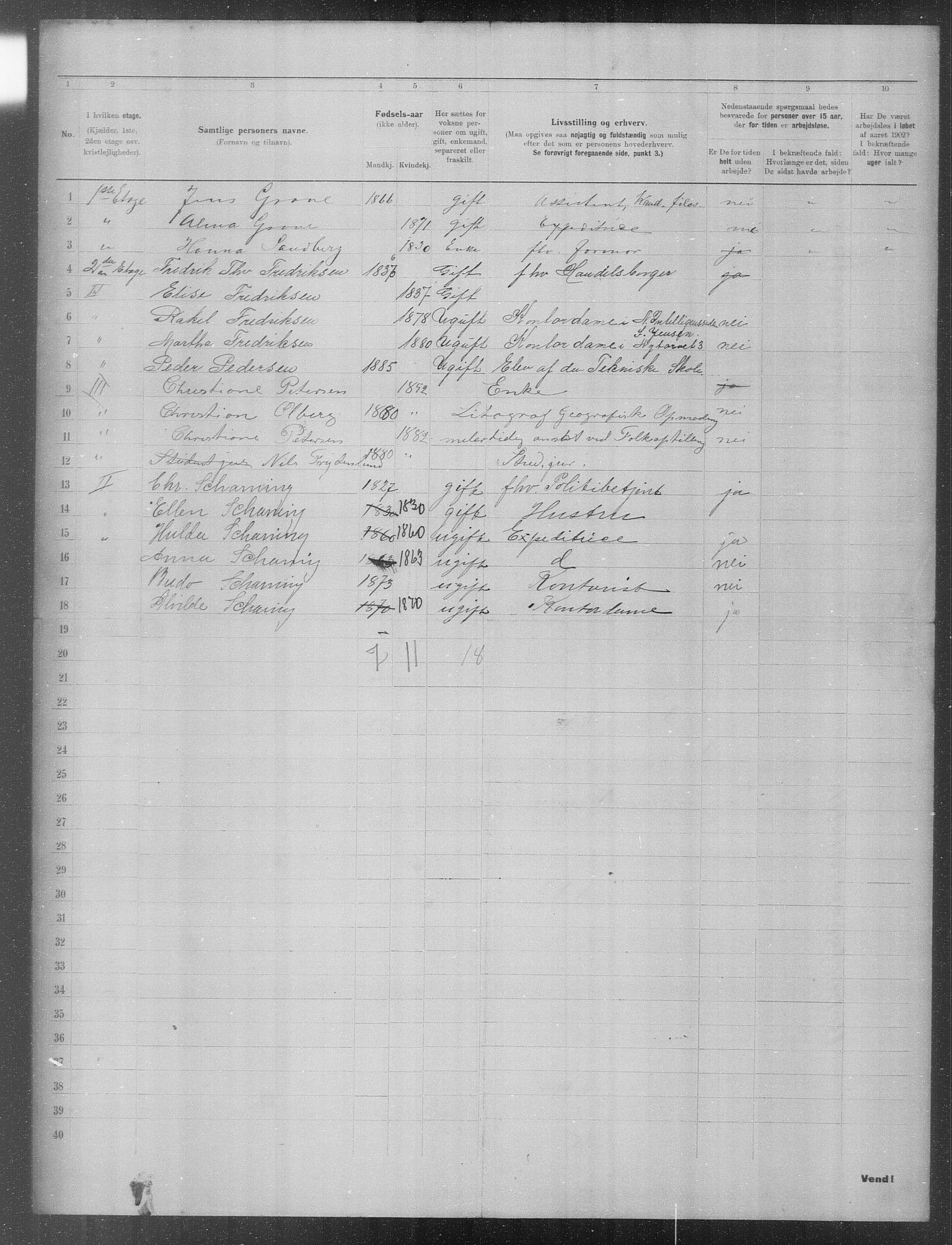 OBA, Municipal Census 1902 for Kristiania, 1902, p. 23709