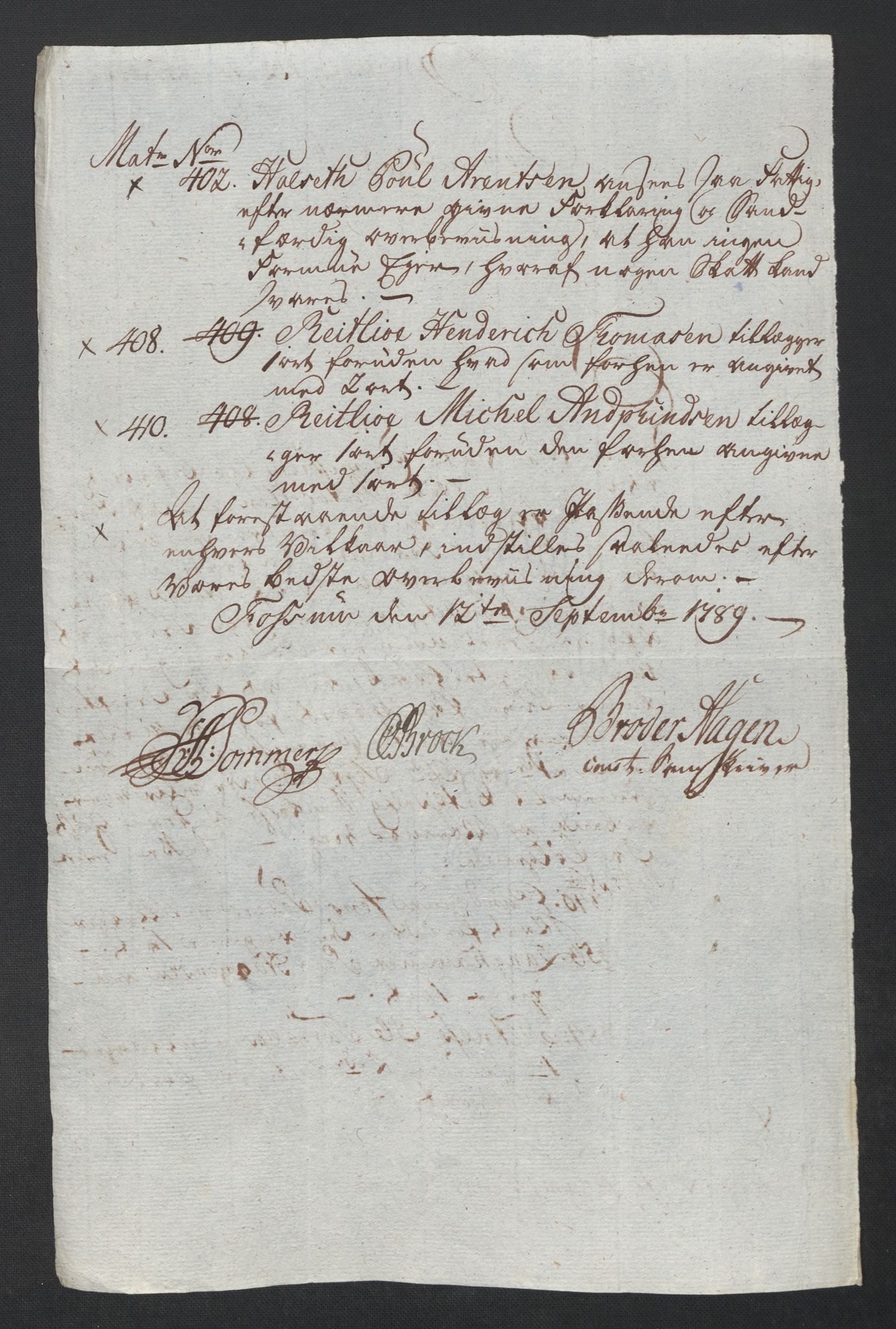 Rentekammeret inntil 1814, Reviderte regnskaper, Mindre regnskaper, AV/RA-EA-4068/Rf/Rfe/L0017: Inderøy fogderi, Jarlsberg grevskap, 1789, p. 205