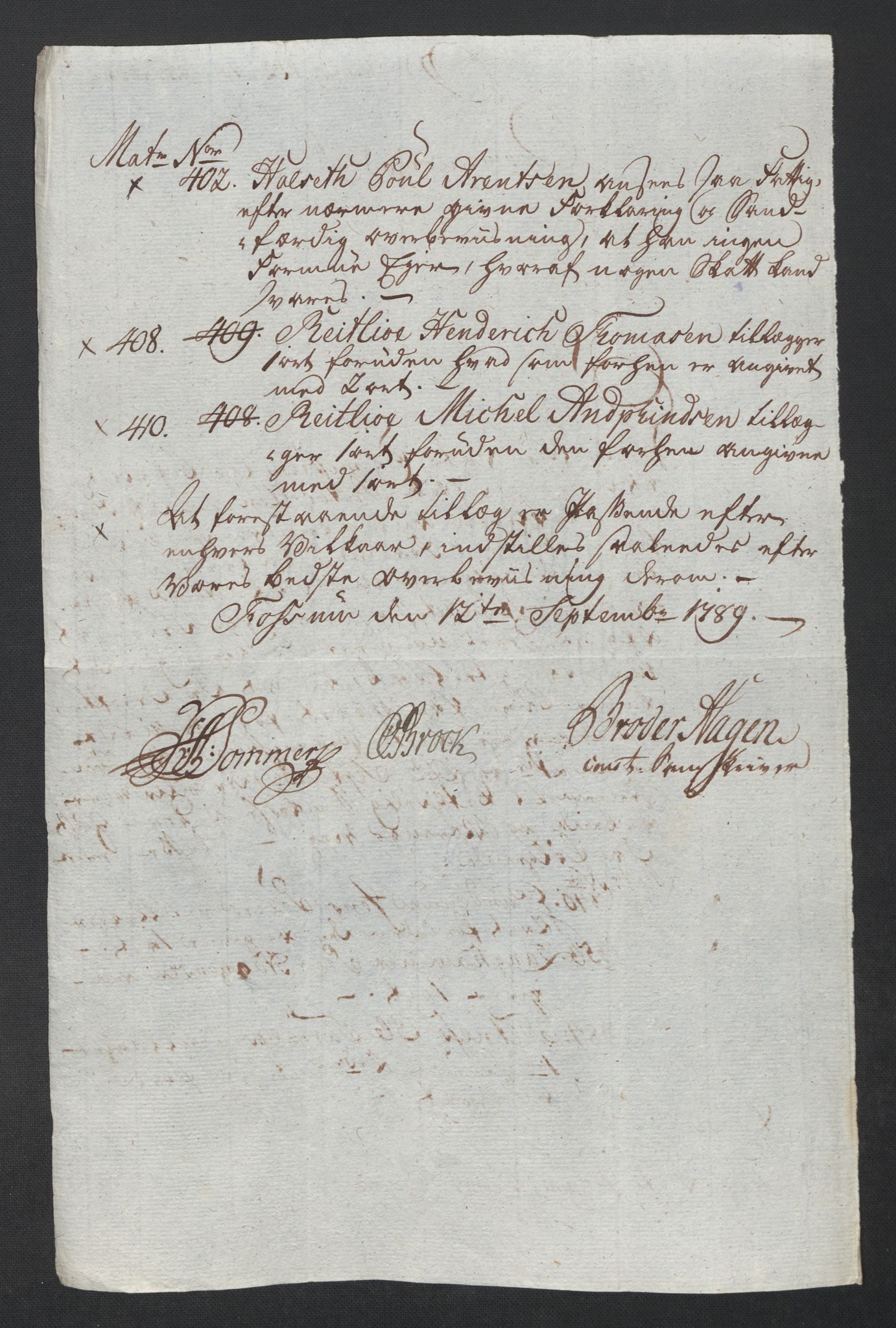 Rentekammeret inntil 1814, Reviderte regnskaper, Mindre regnskaper, RA/EA-4068/Rf/Rfe/L0017: Inderøy fogderi, Jarlsberg grevskap, 1789, p. 205