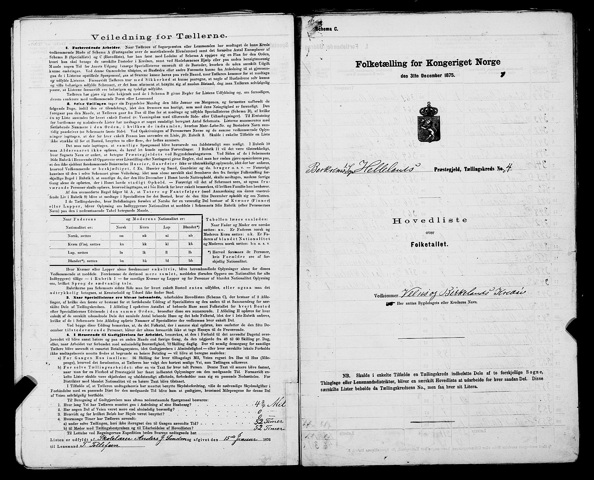 SAST, 1875 census for 1115P Helleland, 1875, p. 38