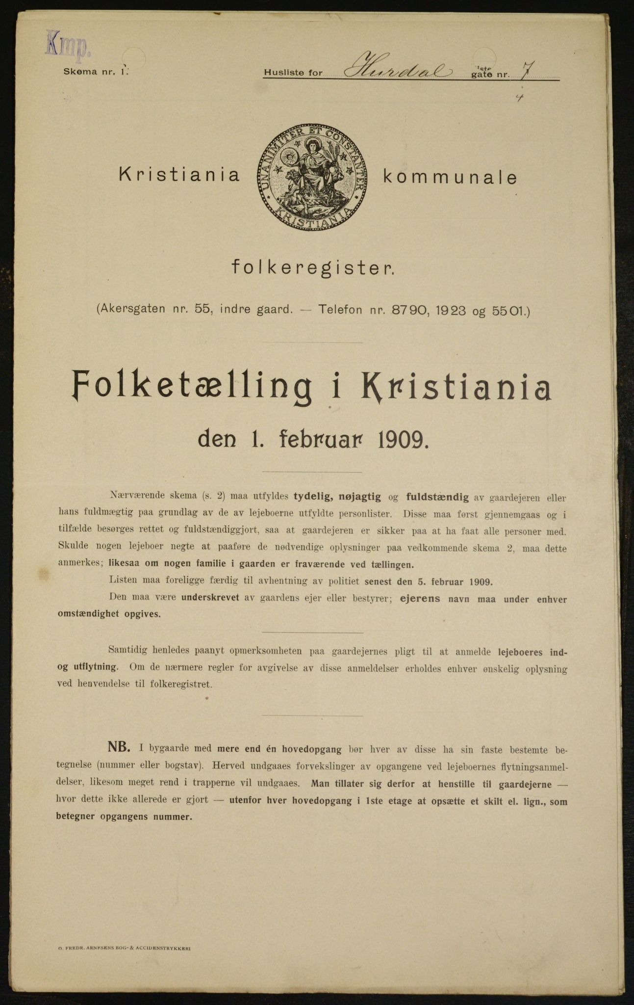 OBA, Municipal Census 1909 for Kristiania, 1909, p. 38395