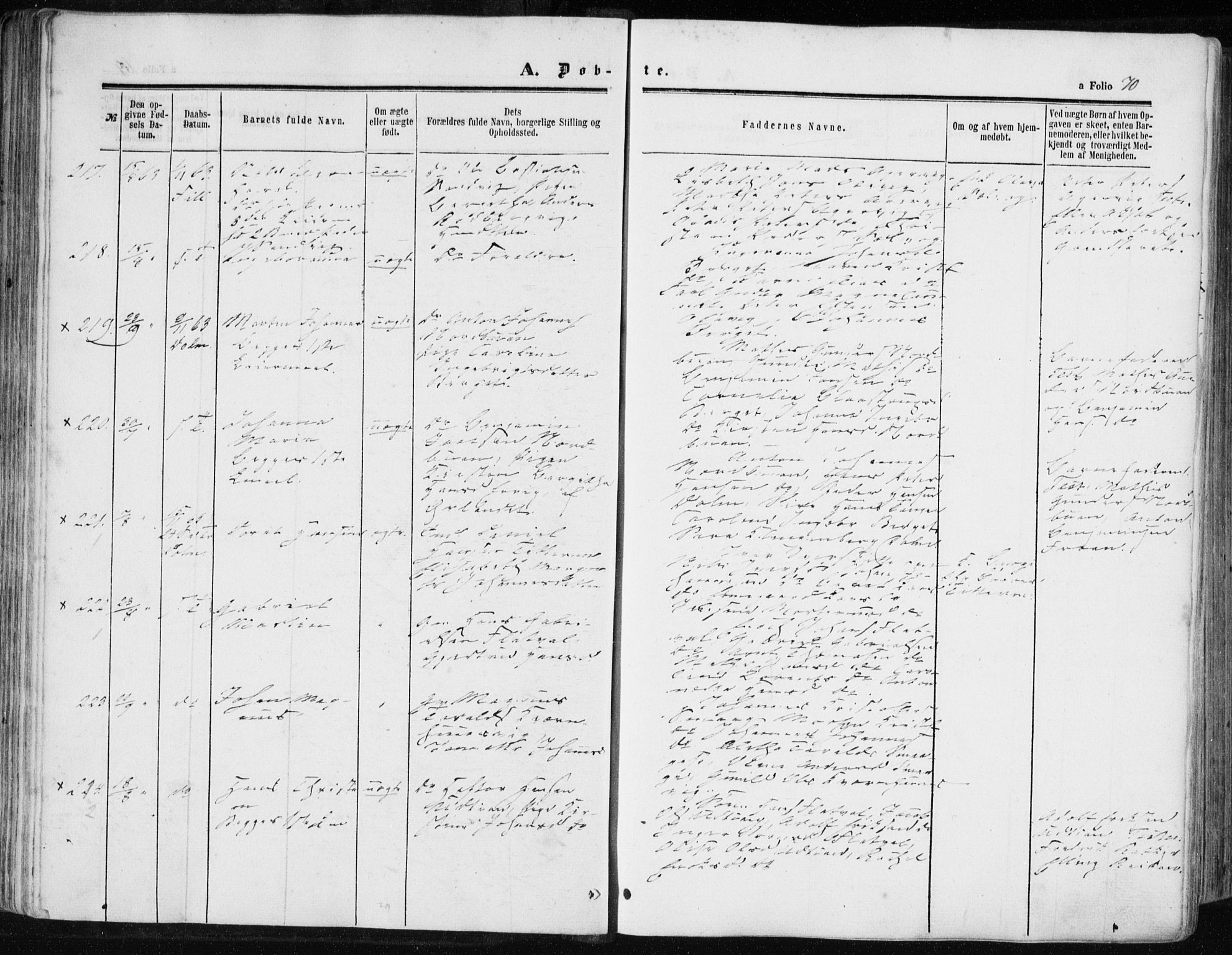 Ministerialprotokoller, klokkerbøker og fødselsregistre - Sør-Trøndelag, AV/SAT-A-1456/634/L0531: Parish register (official) no. 634A07, 1861-1870, p. 70