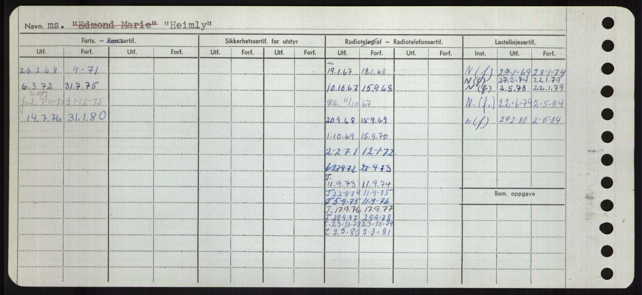 Sjøfartsdirektoratet med forløpere, Skipsmålingen, RA/S-1627/H/Hd/L0015: Fartøy, Havm-Hey, p. 200