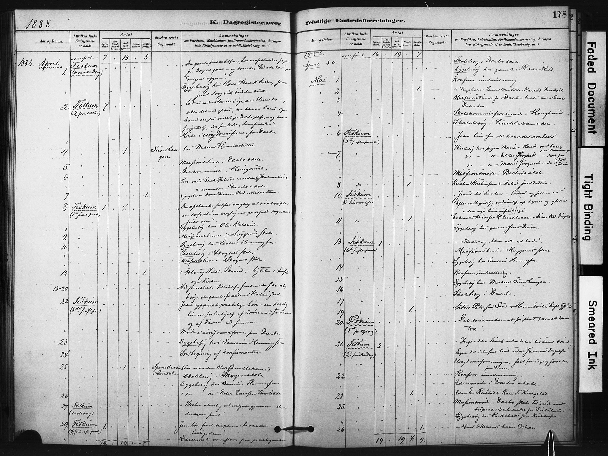 Fiskum kirkebøker, AV/SAKO-A-15/F/Fa/L0002: Parish register (official) no. 2, 1878-1890, p. 178