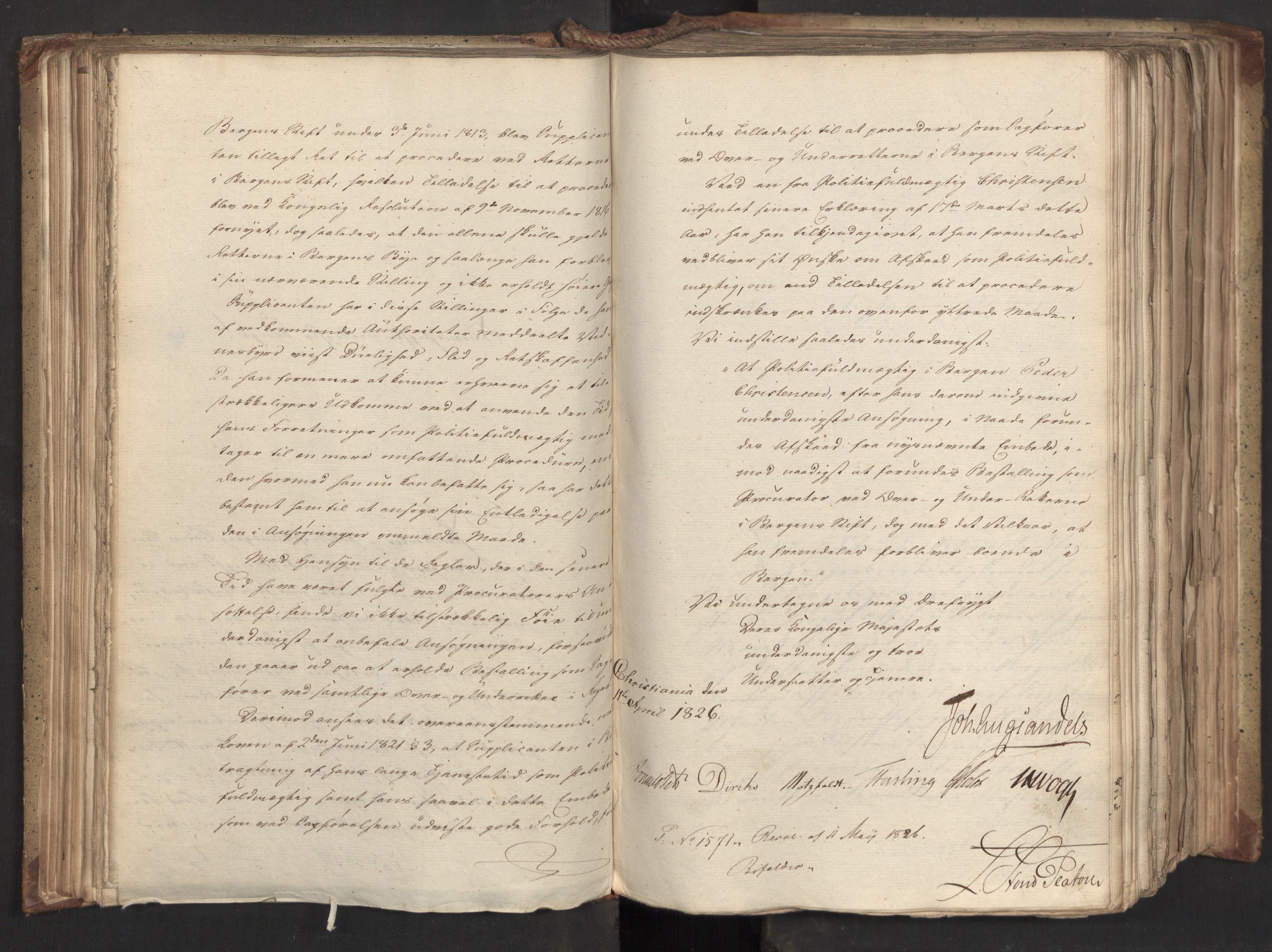 Statsrådsavdelingen i Stockholm, AV/RA-S-1003/D/Da/L0046: Regjeringsinnstillinger nr. 3308-3500, 1826, p. 92