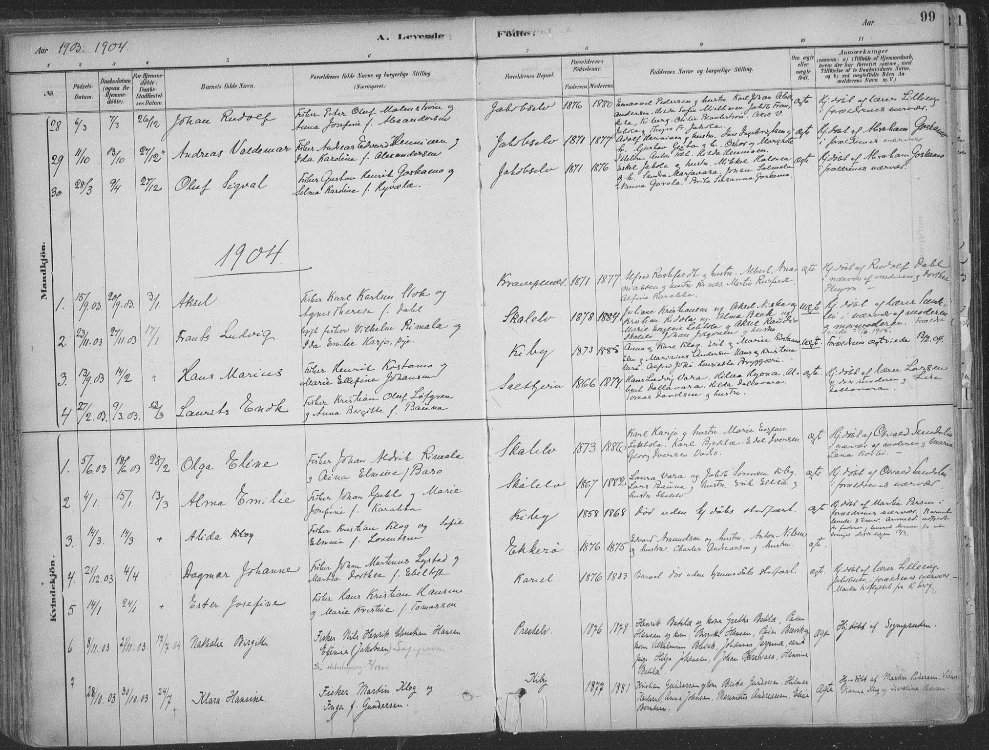 Vadsø sokneprestkontor, SATØ/S-1325/H/Ha/L0009kirke: Parish register (official) no. 9, 1881-1917, p. 99