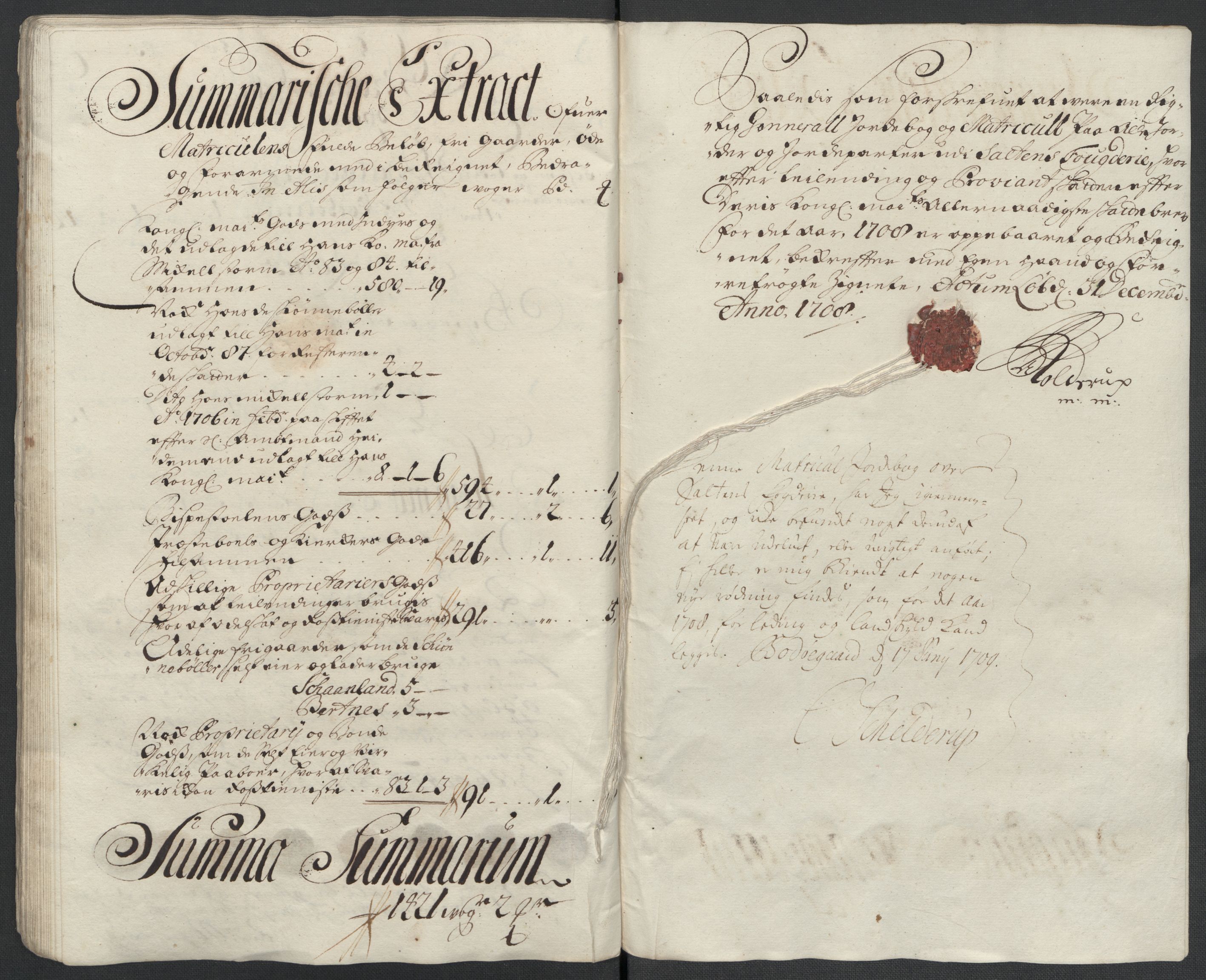 Rentekammeret inntil 1814, Reviderte regnskaper, Fogderegnskap, AV/RA-EA-4092/R66/L4581: Fogderegnskap Salten, 1707-1710, p. 256