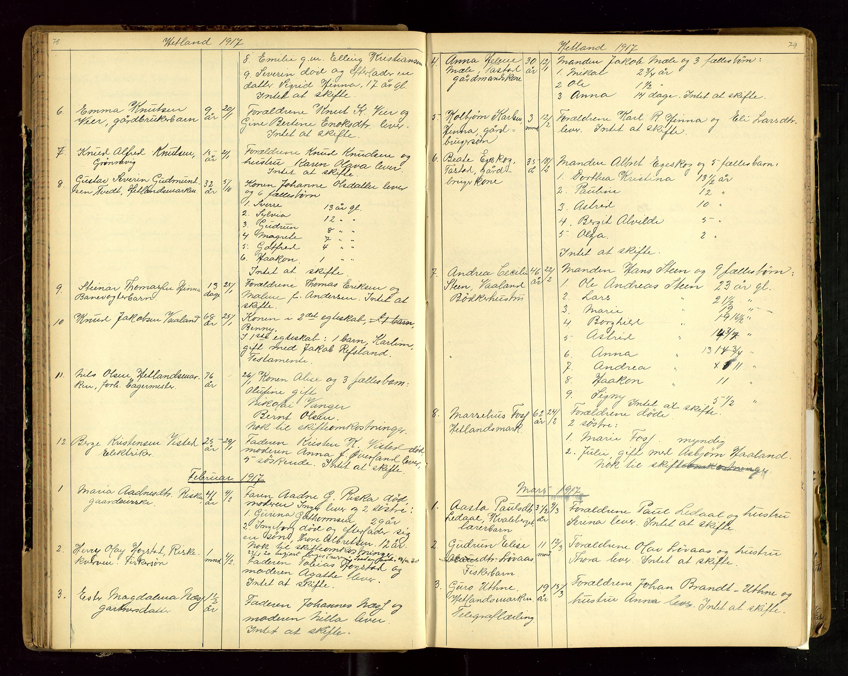 Jæren sorenskriveri, AV/SAST-A-100310/01/5/52/52B/L0003: DØDSFALLPROTOKOLL, 1910-1916, p. 78-79
