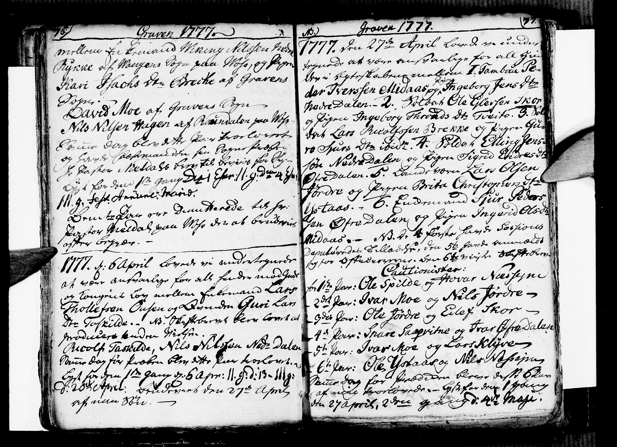 Ulvik sokneprestembete, SAB/A-78801/H/Haa: Parish register (official) no. A 9, 1743-1792, p. 76-77