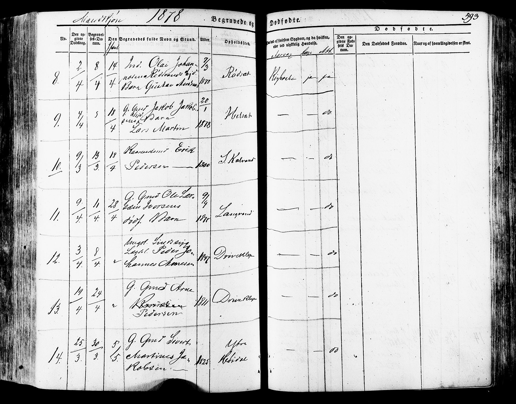 Ministerialprotokoller, klokkerbøker og fødselsregistre - Møre og Romsdal, SAT/A-1454/511/L0140: Parish register (official) no. 511A07, 1851-1878, p. 593