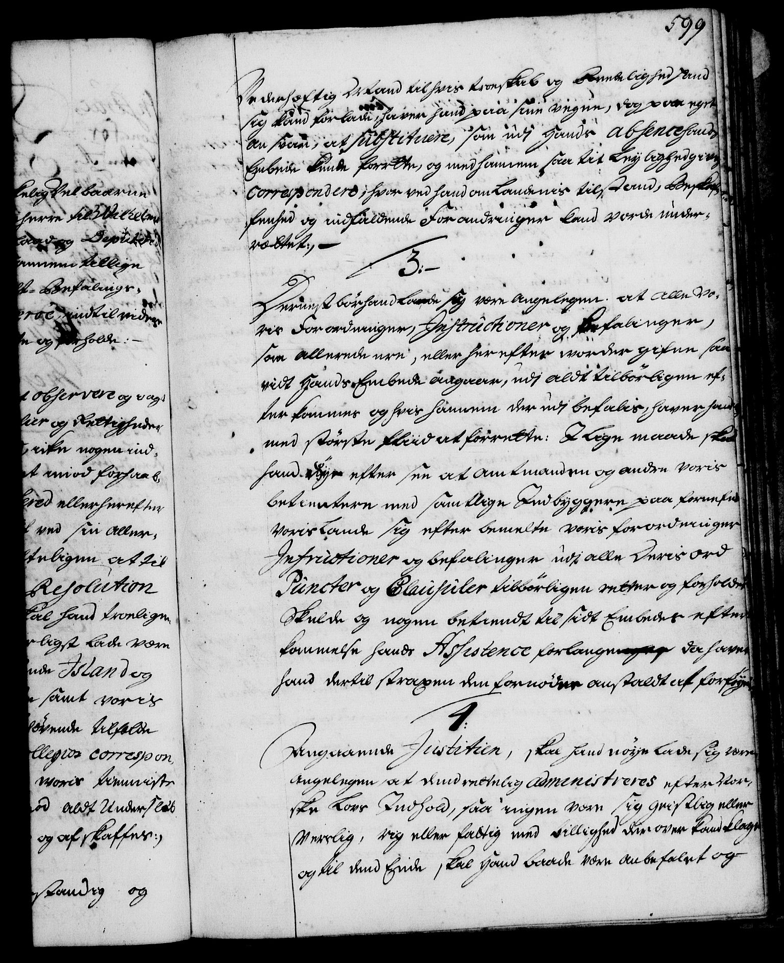 Rentekammeret, Kammerkanselliet, RA/EA-3111/G/Gg/Ggi/L0001: Norsk instruksjonsprotokoll med register (merket RK 53.34), 1720-1729, p. 599