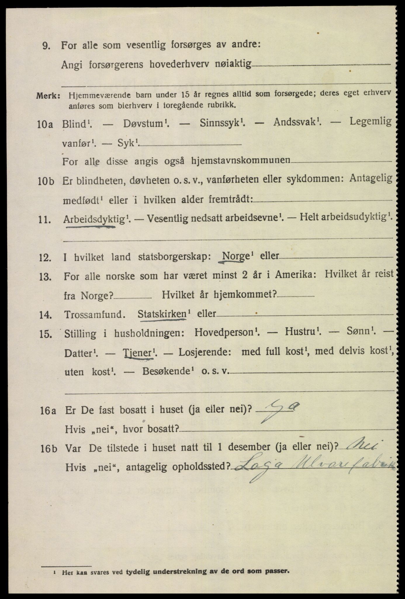 SAK, 1920 census for Bakke, 1920, p. 2573