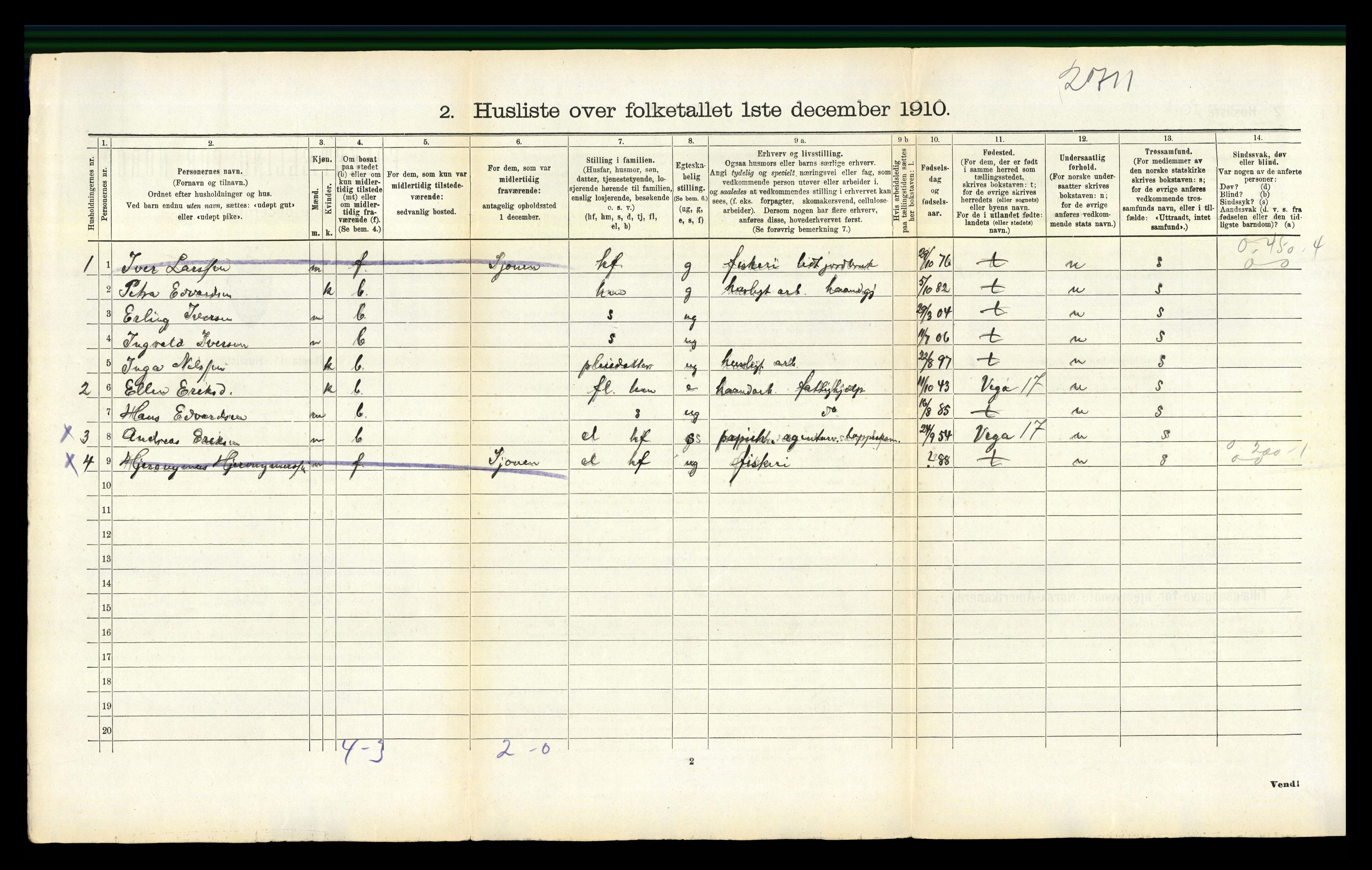 RA, 1910 census for Herøy, 1910, p. 448