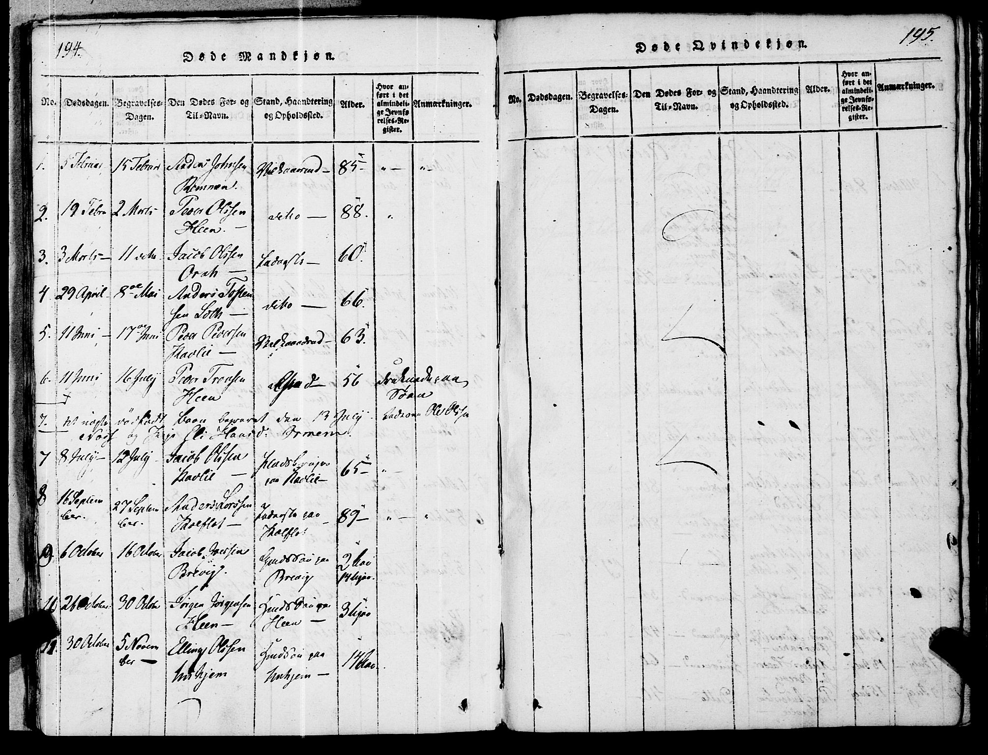 Ministerialprotokoller, klokkerbøker og fødselsregistre - Møre og Romsdal, SAT/A-1454/545/L0585: Parish register (official) no. 545A01, 1818-1853, p. 194-195