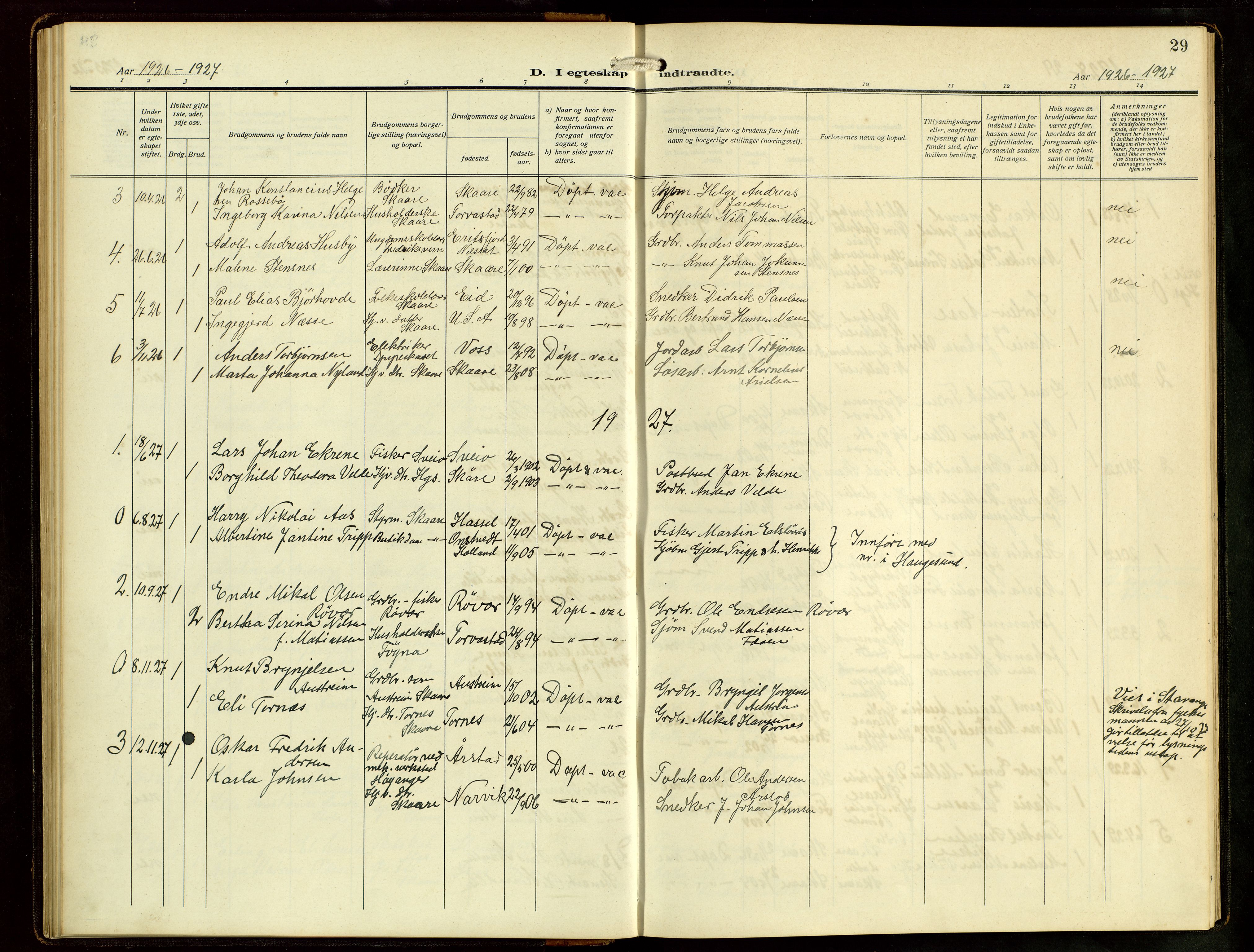 Haugesund sokneprestkontor, AV/SAST-A -101863/H/Ha/Hab/L0006: Parish register (copy) no. B 9, 1909-1951, p. 29